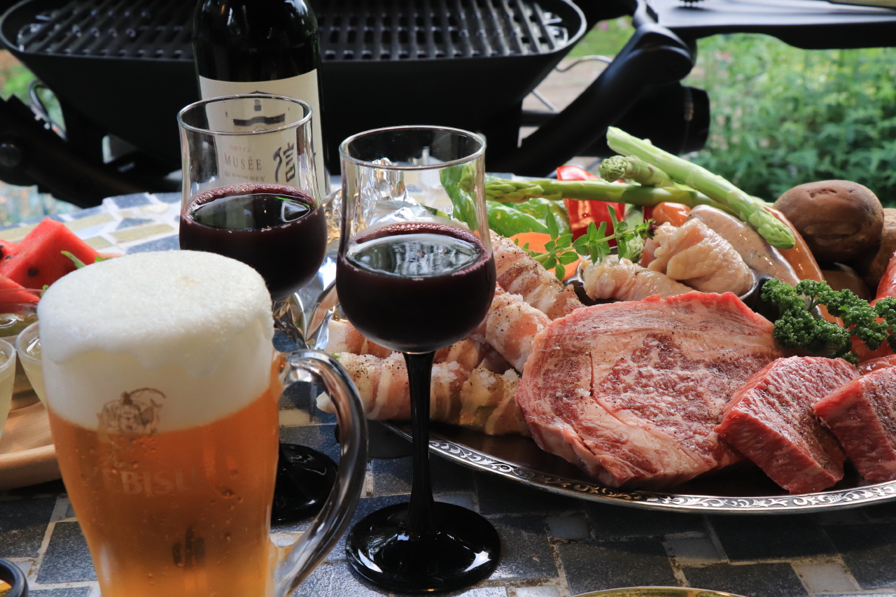 信州牛ステーキのガーデンバーベキュー③