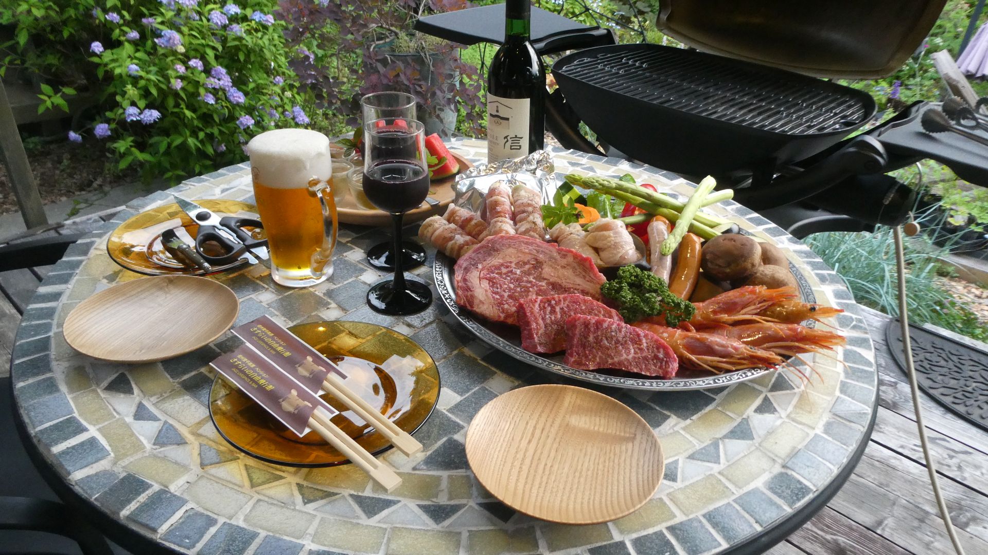 信州牛ステーキのガーデンバーベキュー⑧