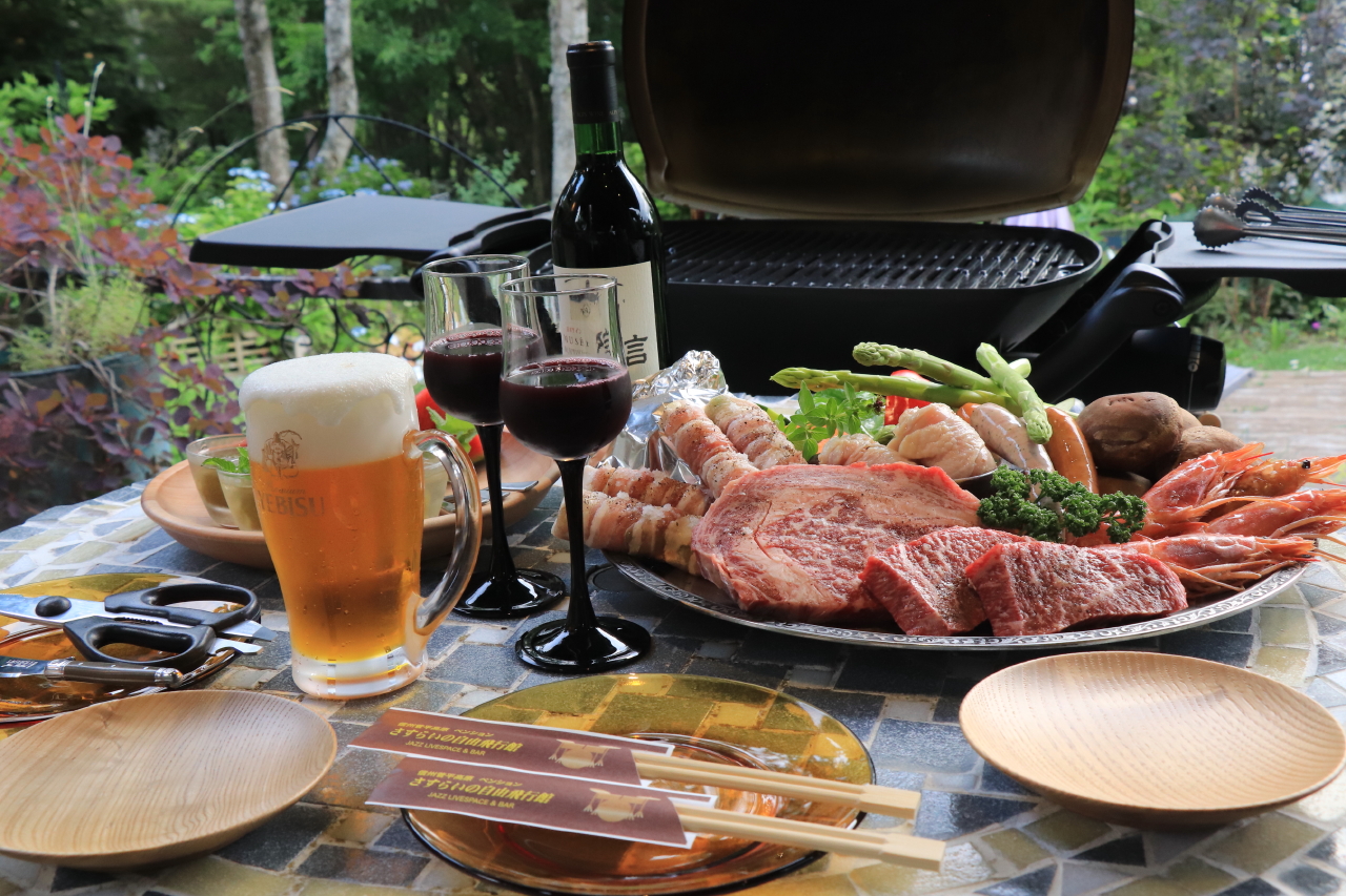 信州牛ステーキのガーデンバーベキュー②