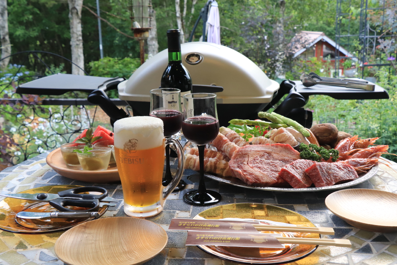 信州牛ステーキのガーデンバーベキュー①