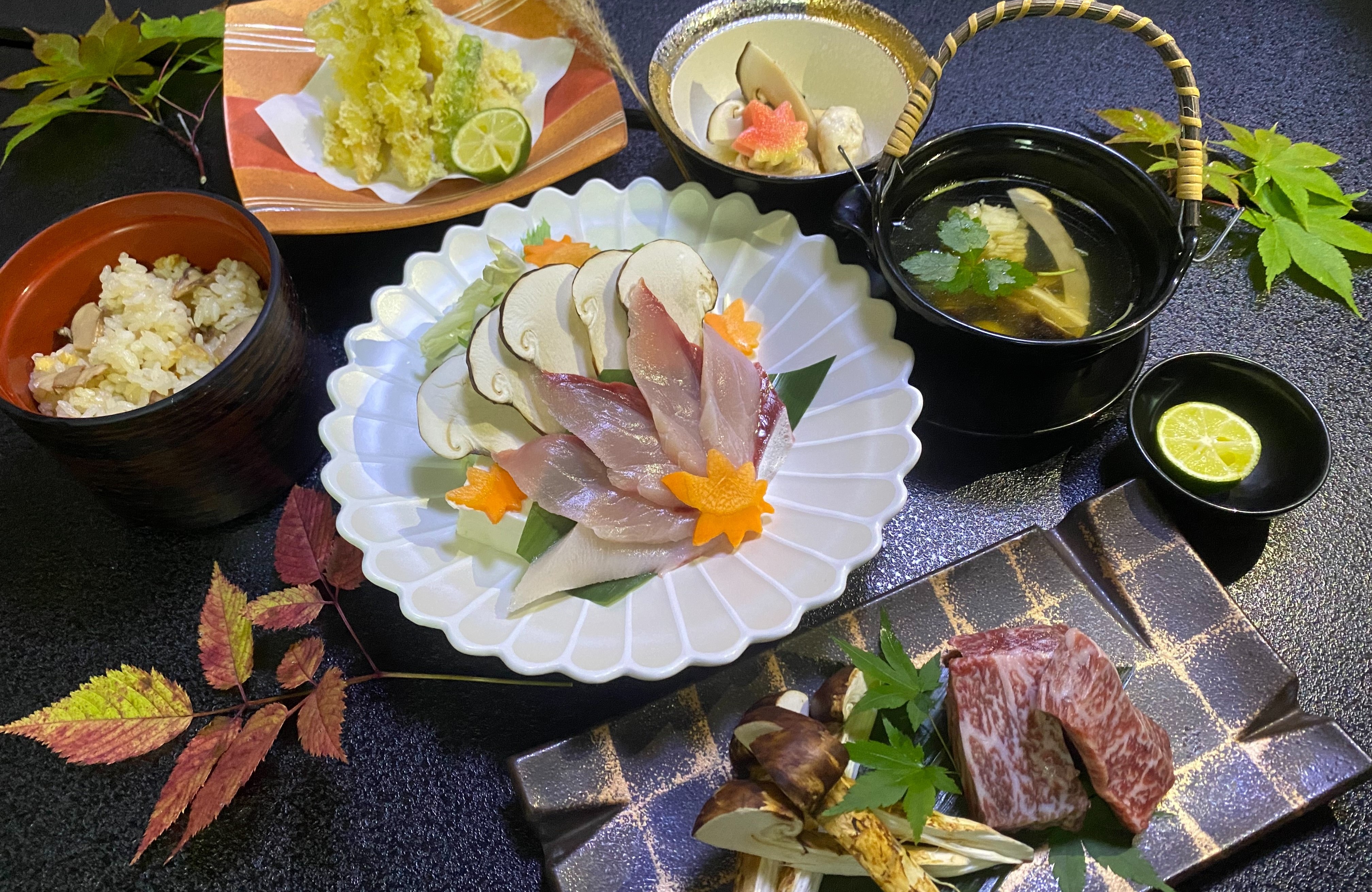 秋の味覚　松茸料理