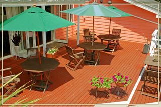 眺めが自慢の海の見えるオープンテラス