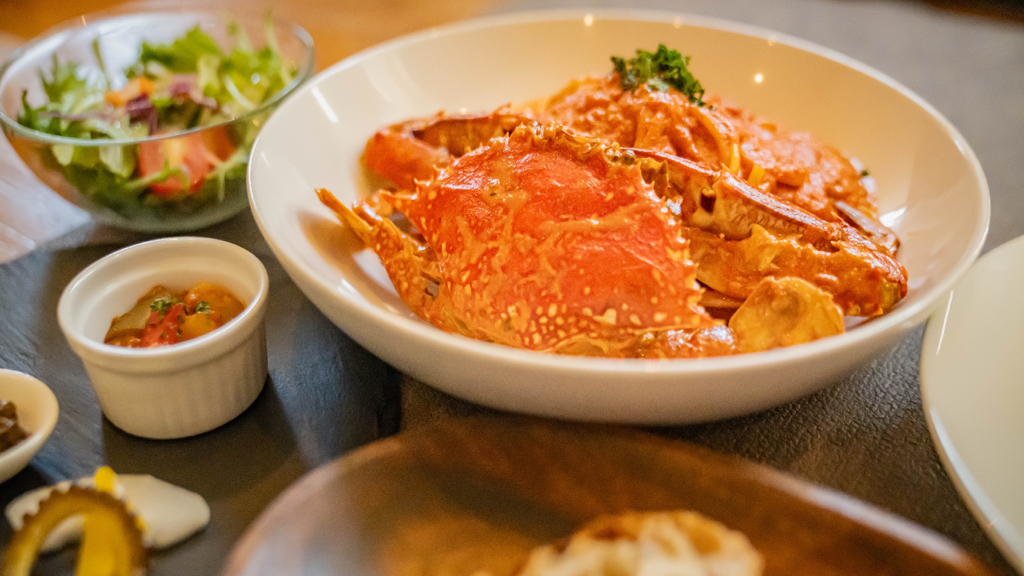 渡り蟹のパスタ