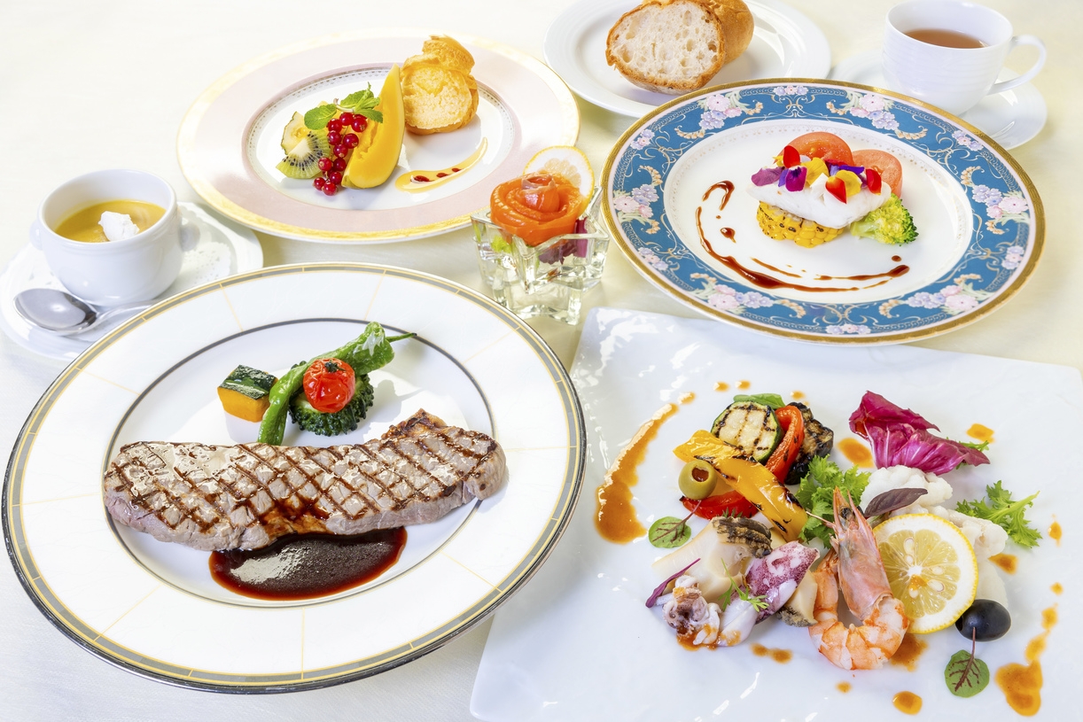 フレンチディナーコース＆日替わり朝食（奇数日は和朝食、偶数日は洋朝食でご用意）2食付プラン♪