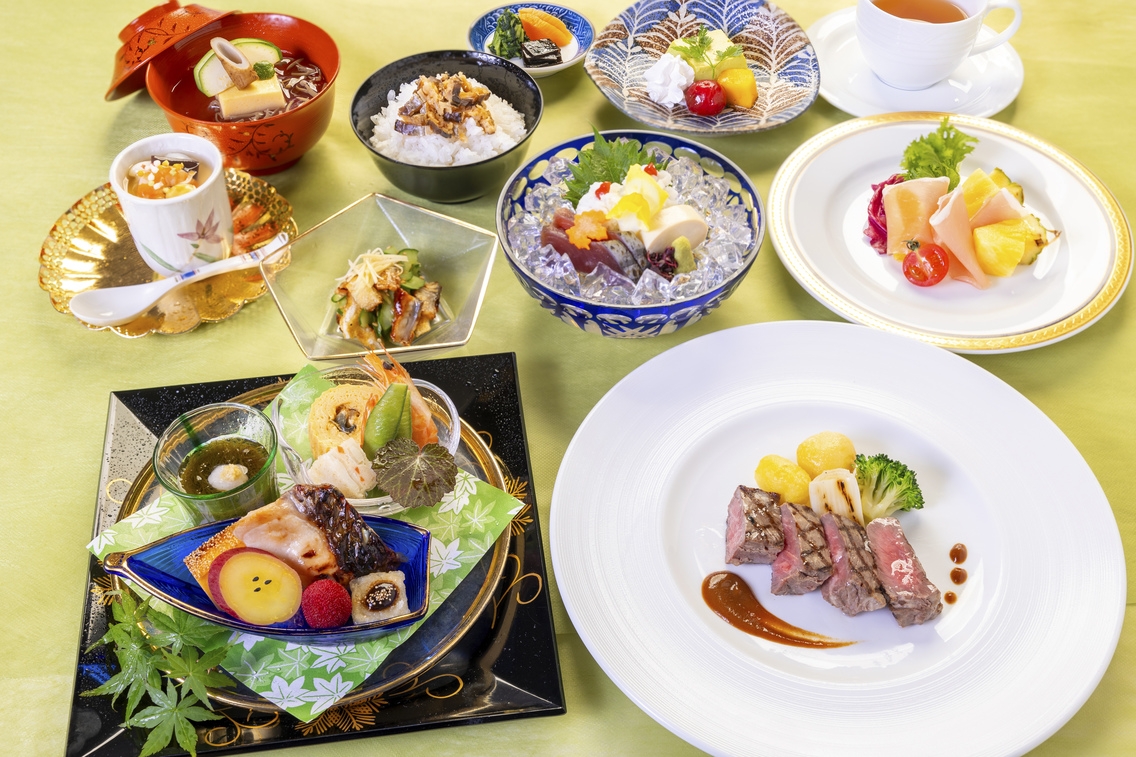 和洋折衷会席ディナー＆日替わり朝食（奇数日は和朝食、偶数日は洋定食でご用意）2食付プラン♪