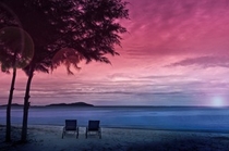 アンダマン海の夕日の眺め