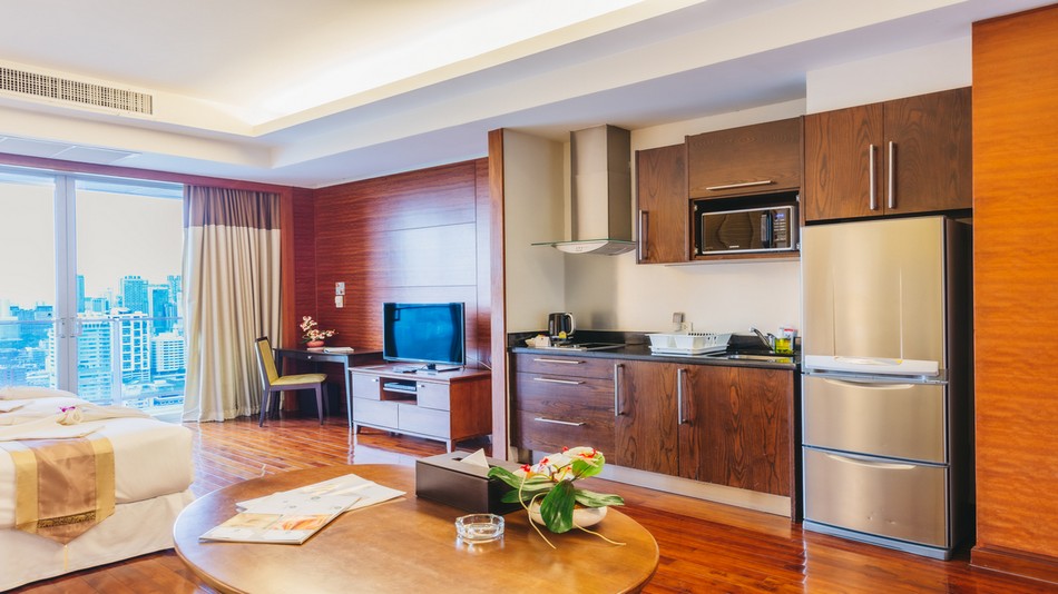 スタジオパークビュールーム リビングエリア