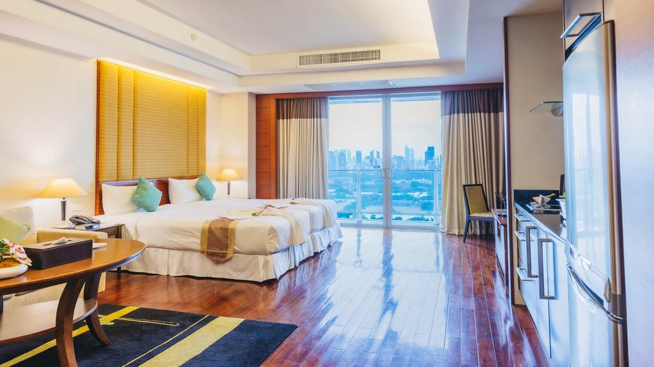 スタジオパークビュールーム シングルベッド2台