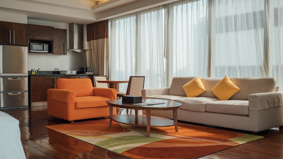 スタジオデラックスコーナールーム　リビングエリア