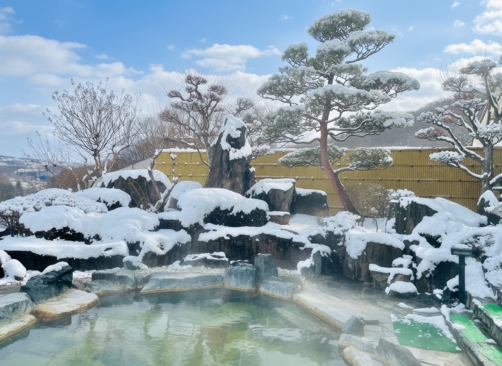 天然温泉（冬季）