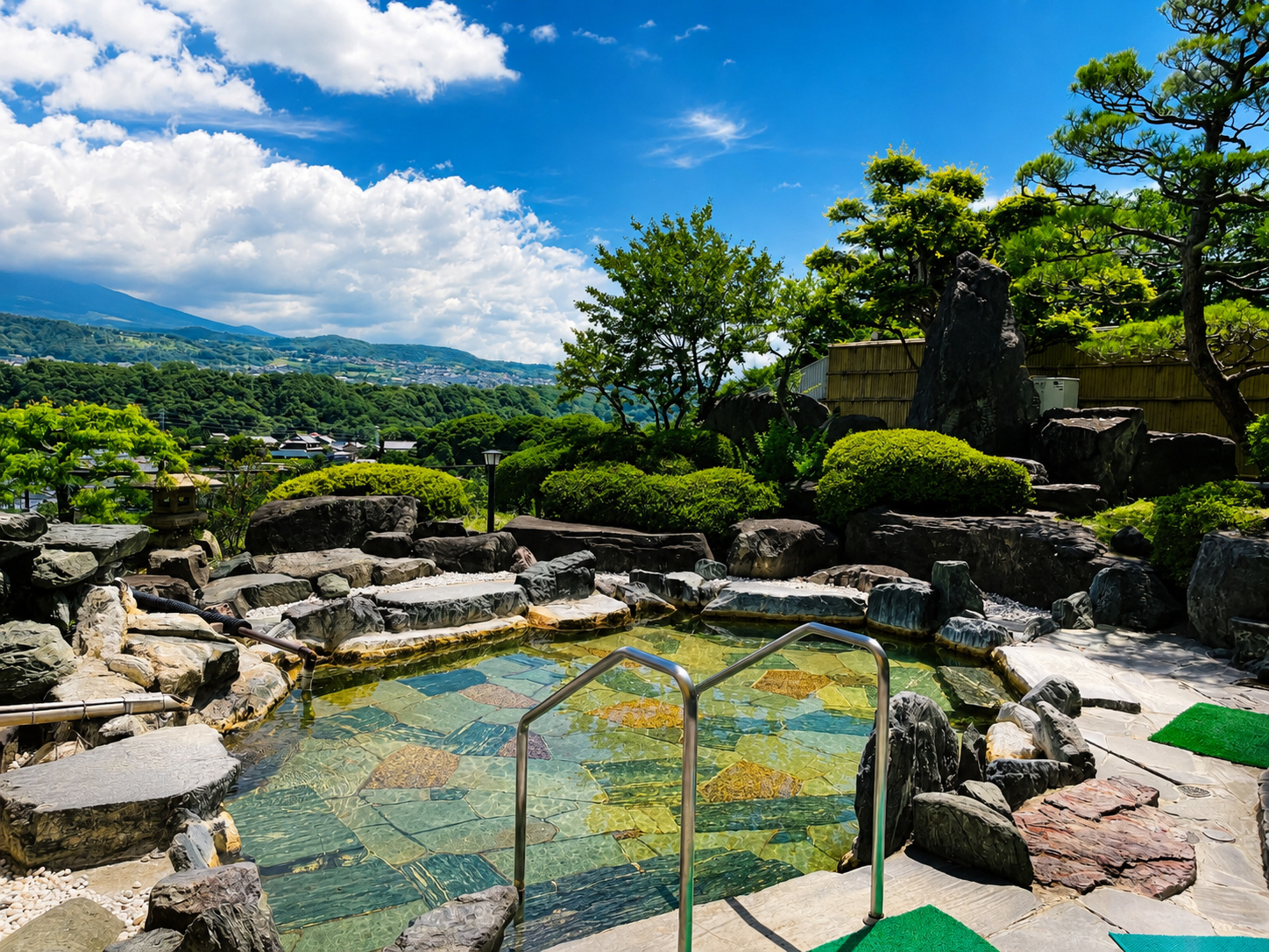 露天風呂から望む青空
