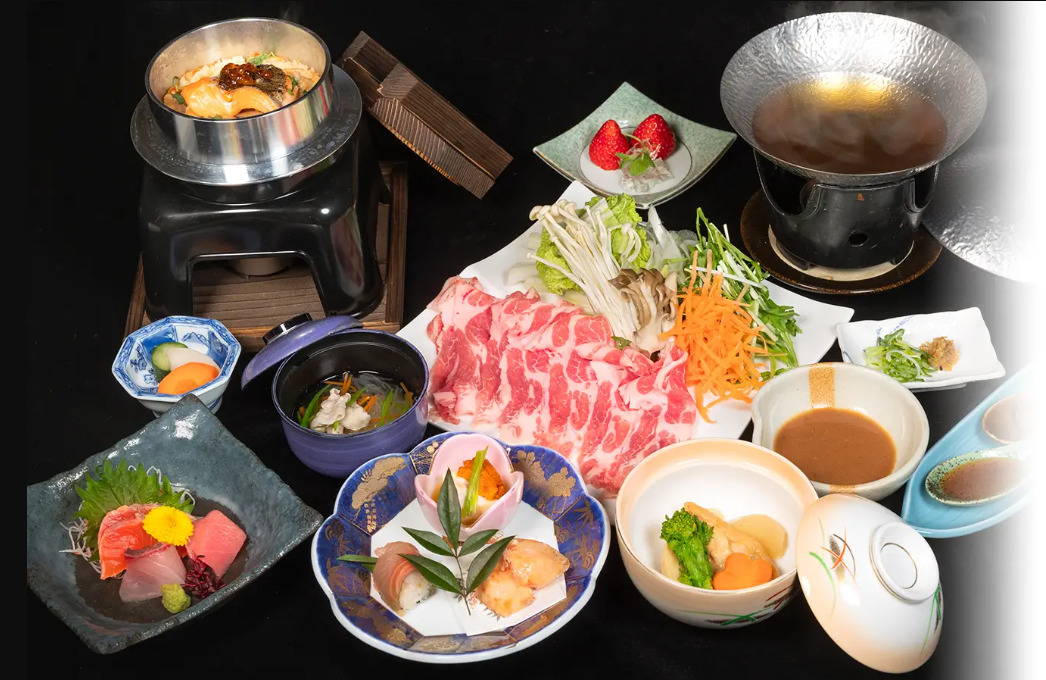夕食 - 麦豚しゃぶしゃぶ