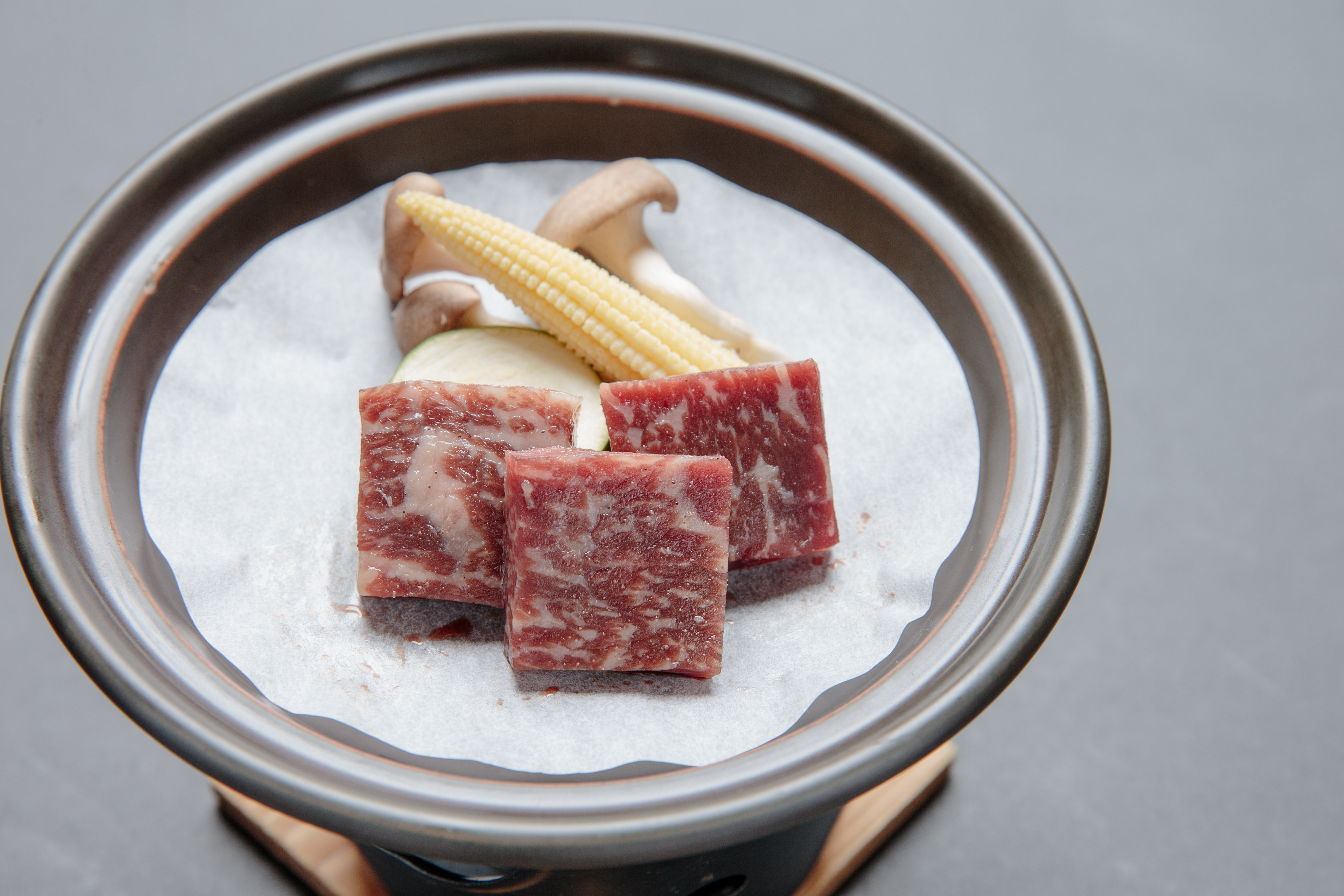 夕食　ミニ牛ステーキ