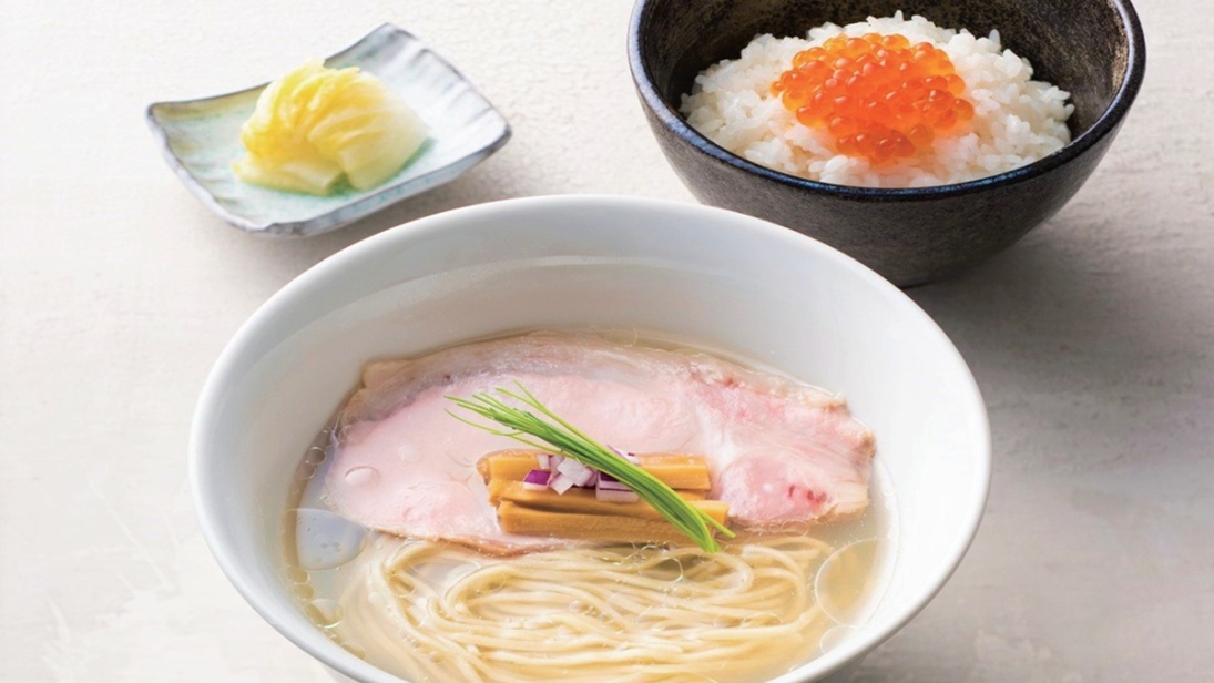 【朝食付き・事前決済限定】1秒チェックインにおすすめ！　中華蕎麦と出汁茶漬け　選べるセットメニュー