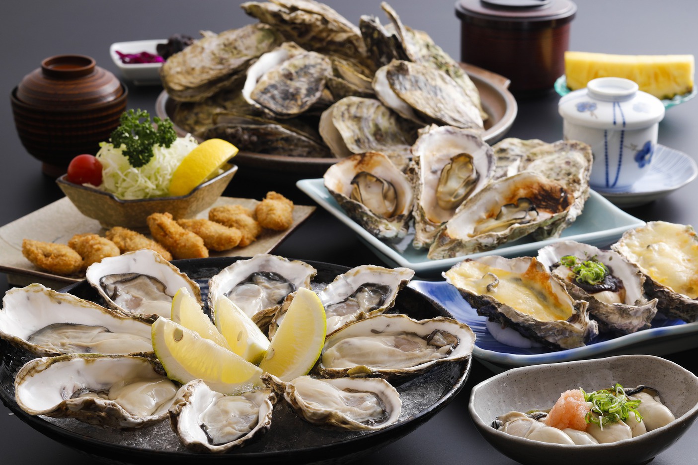 冬季限定【★旬★新鮮牡蠣づくし満腹コース】今年も始まりました！【夕食個室】