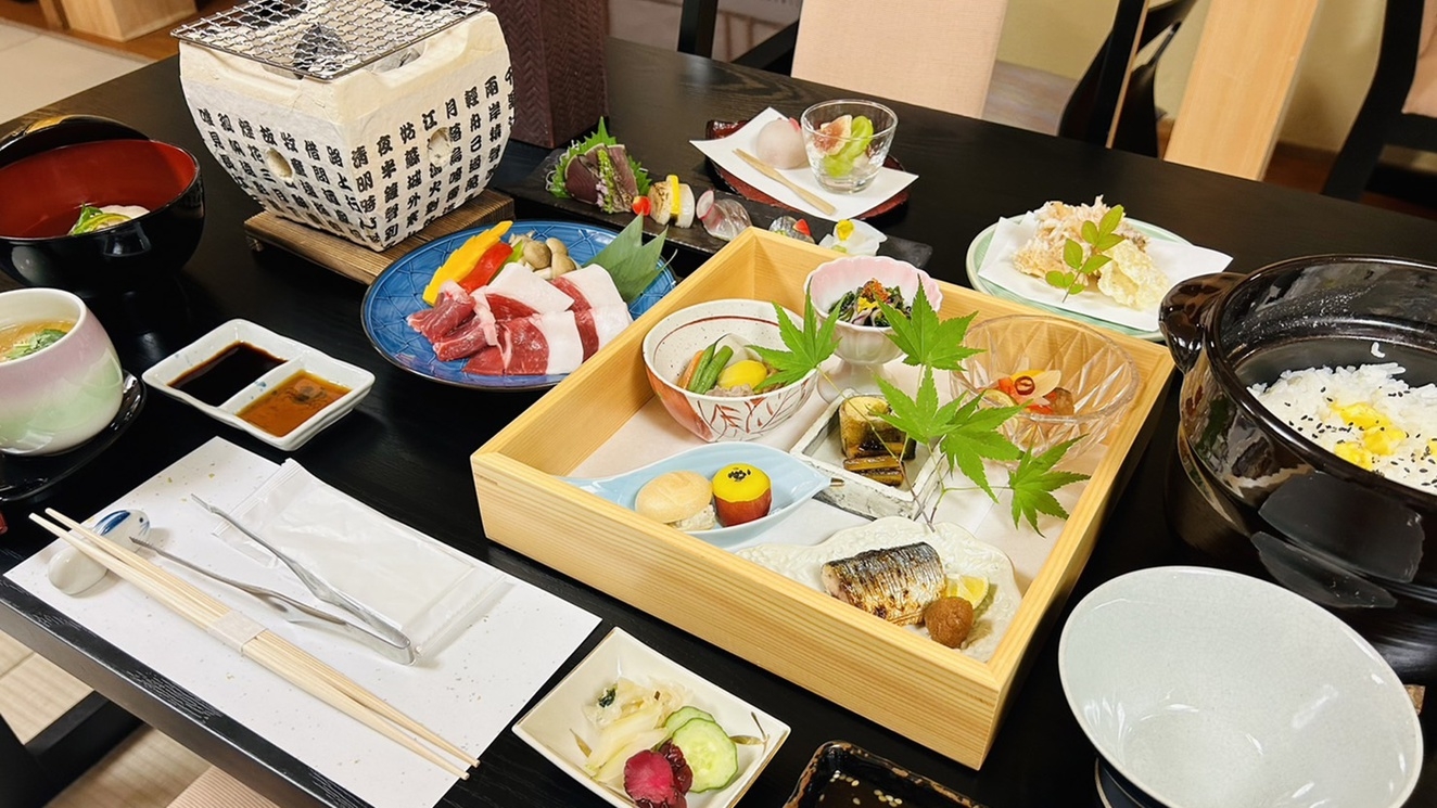 【秋限定】秋の味覚と奈良ジビエ♪食欲の秋を満たす料理旅館のグルメプラン