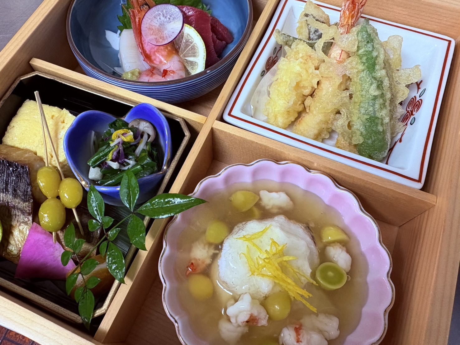 【日帰り：松花堂弁当】旬の食材を味わう！お手軽プラン
