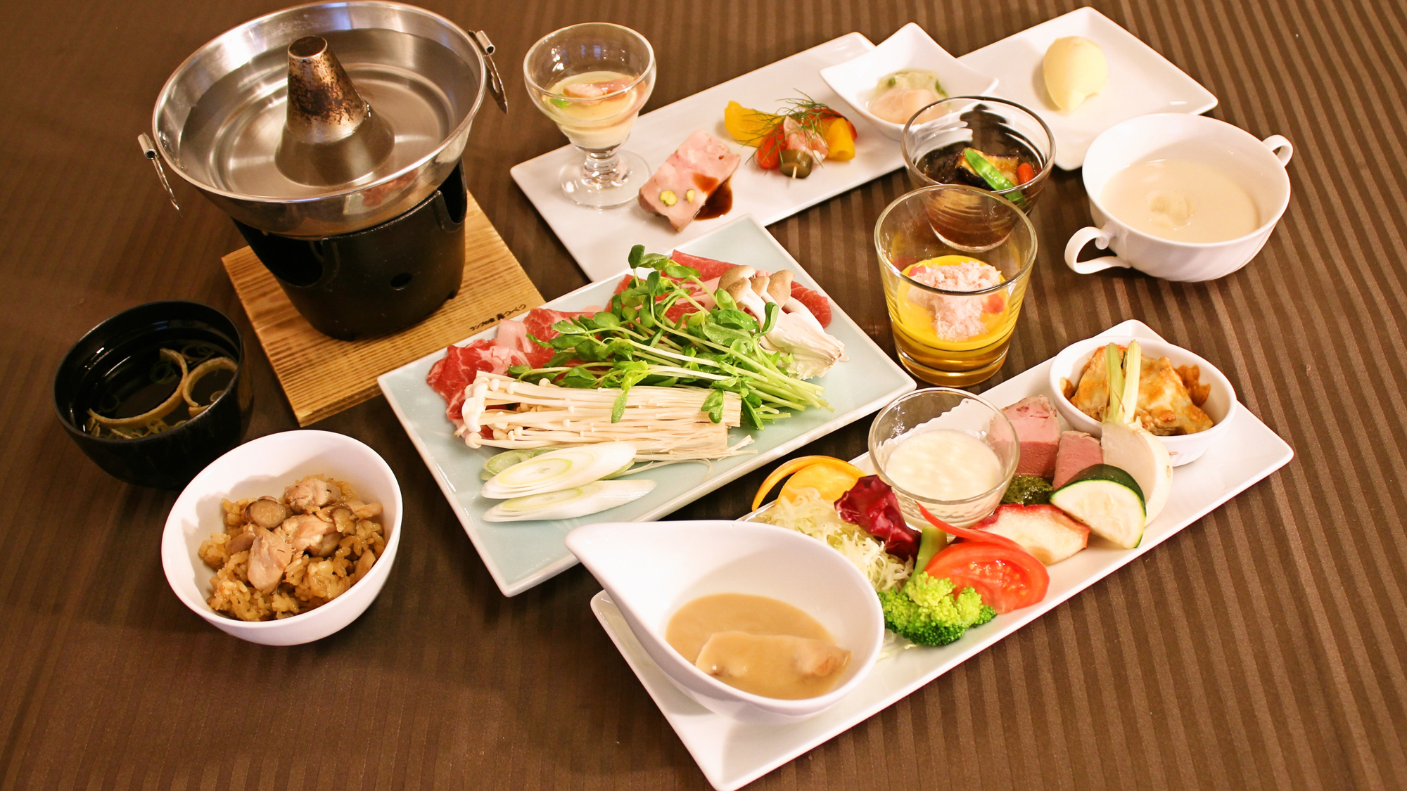 【夕食一例】和みの森絶品しゃぶしゃぶプラン※写真はイメージです