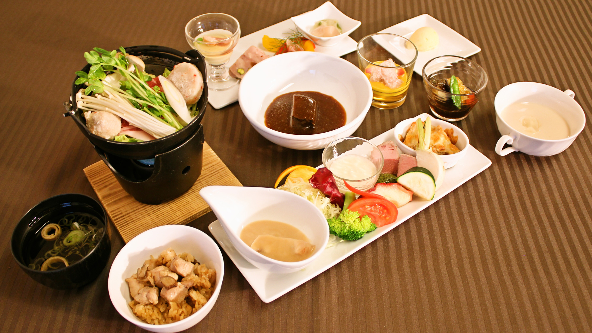 【夕食一例】癒しの森の温泉くつろぎプラン＜スタンダード＞※写真はイメージです