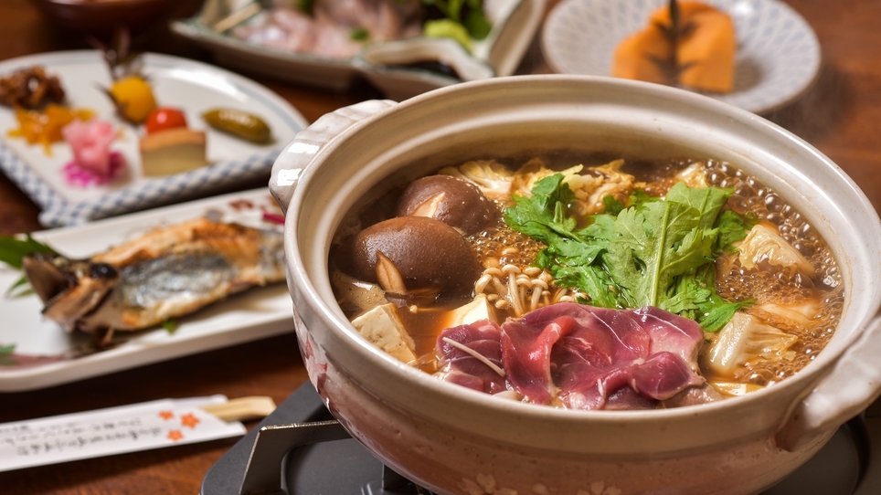 【冬限定】お料理グレードアップ♪ぼたん鍋会席★温泉と鍋であったか冬の休日★