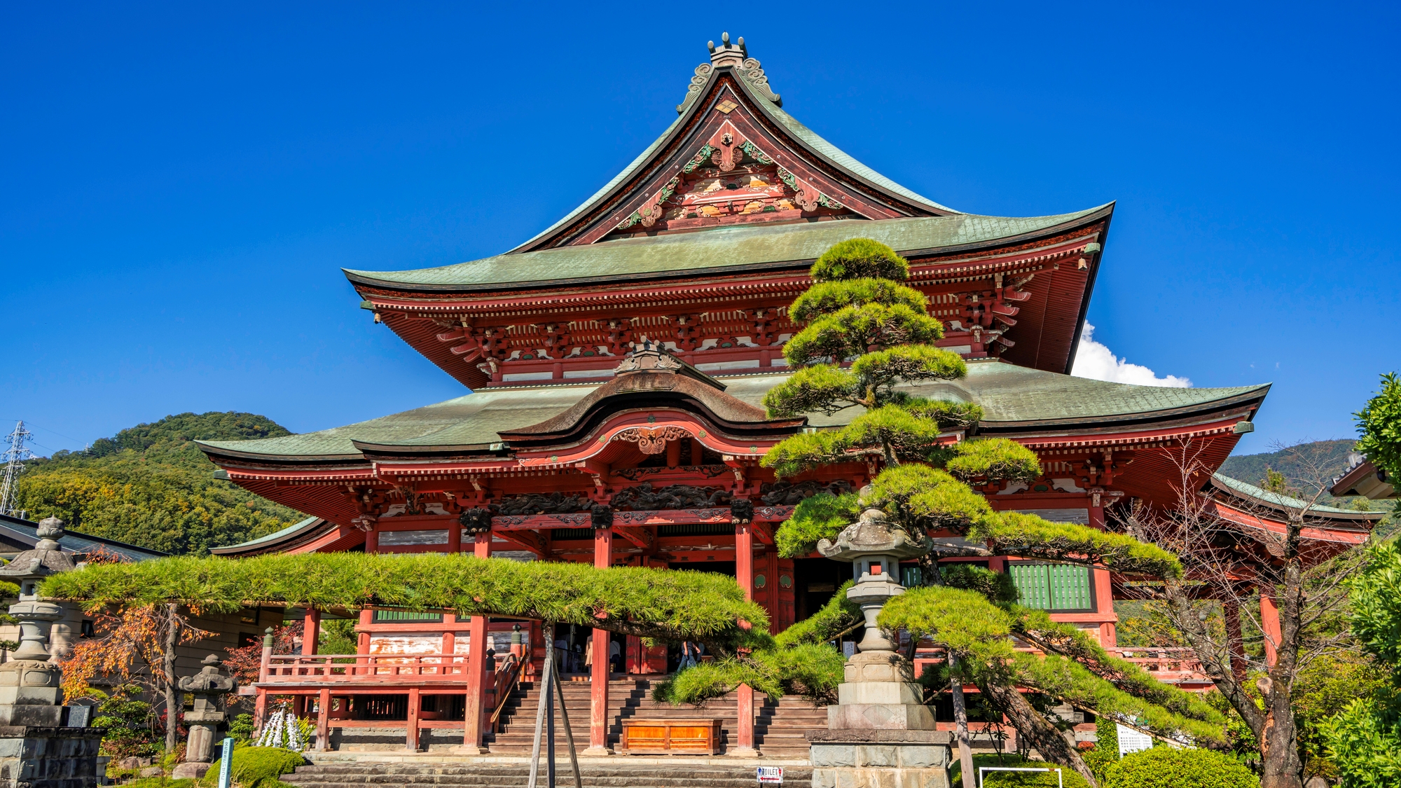 【当館から車で約30分】日本最大の「鳴き龍」や、お戒壇巡りが有名な「甲斐善光寺」