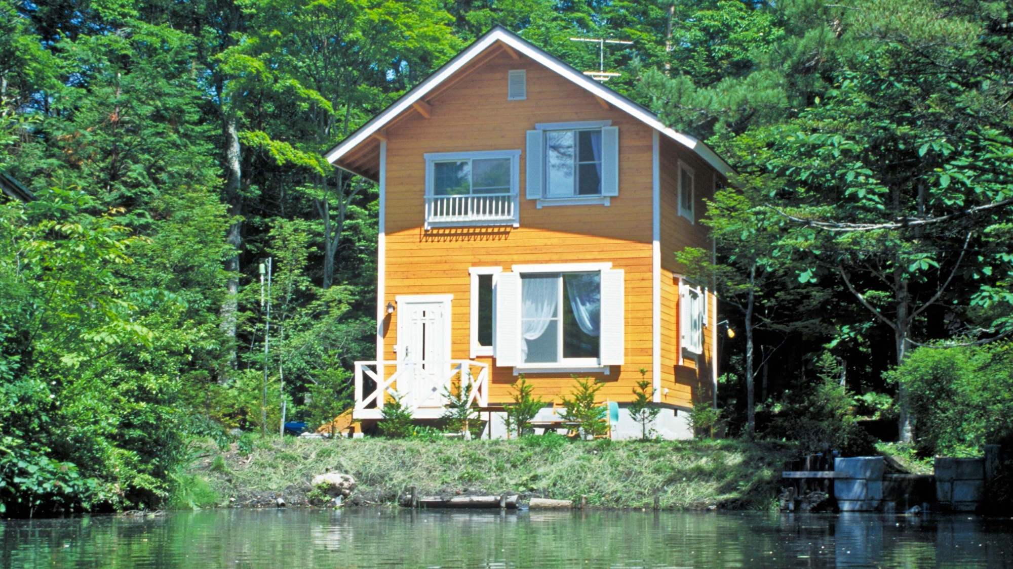 *【3～5名用Ⅰタイプ】カル鴨の遊ぶ池を望む2階建てコテージ