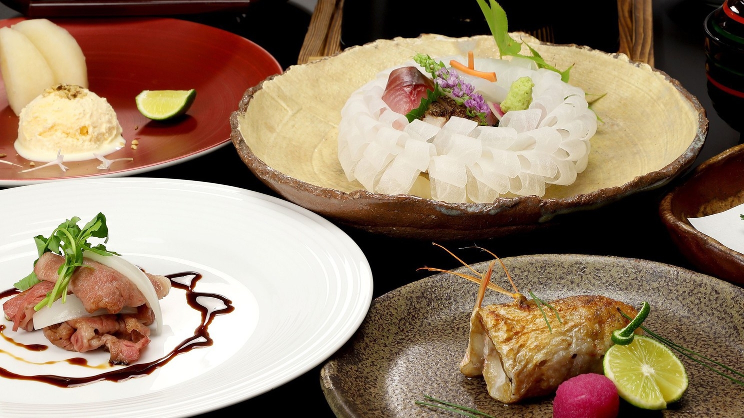 2023☆【お得♪美味少量】和牛ステーキ＆かに入りミニ会席プラン【1泊2食付】