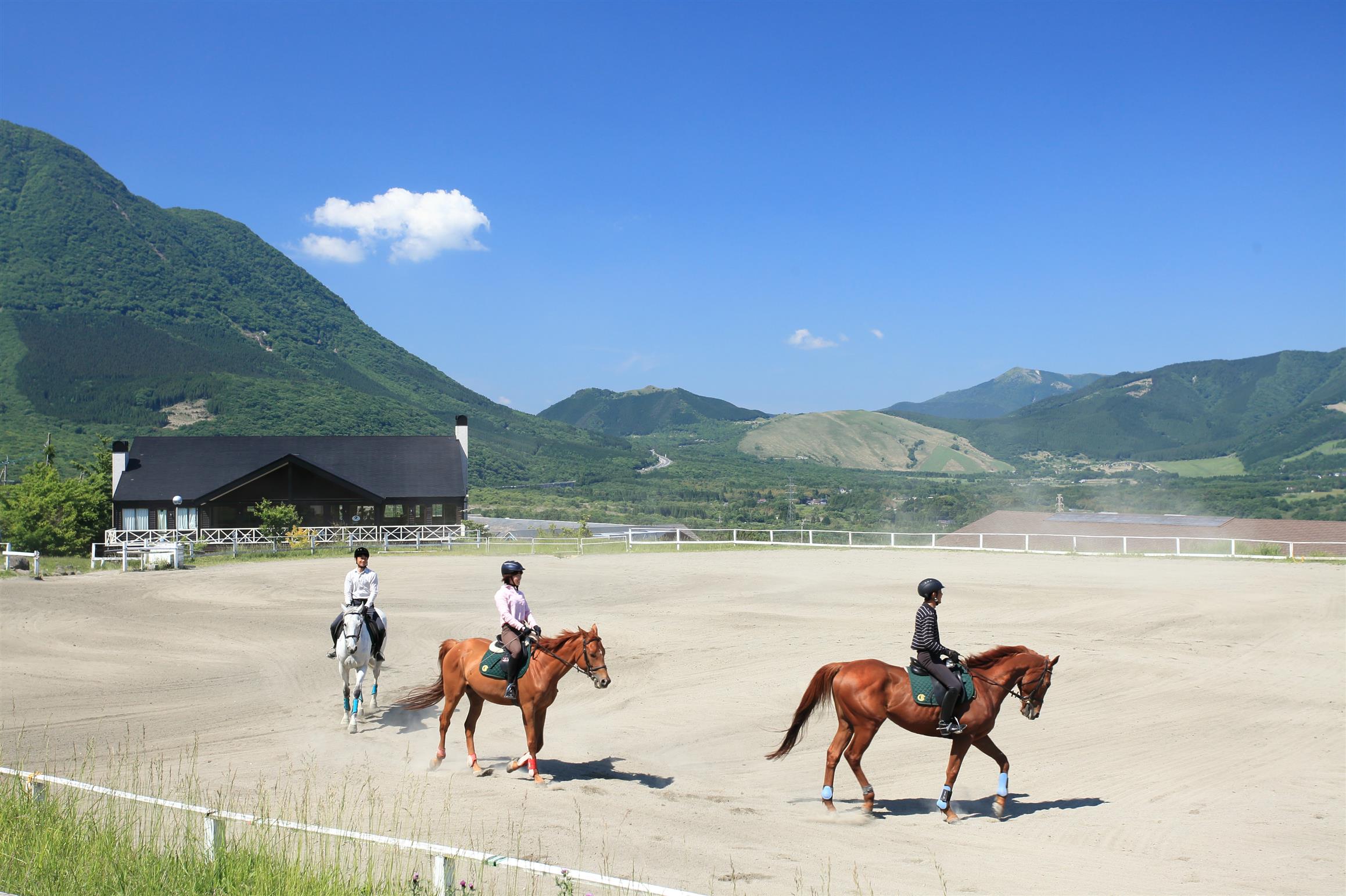 【乗馬クラブクレイン湯布院】自然に囲まれた会員制の乗馬クラブ