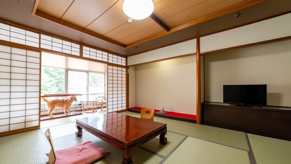【ワンちゃん専用フロア】和室(10畳)※湯畑見えません
