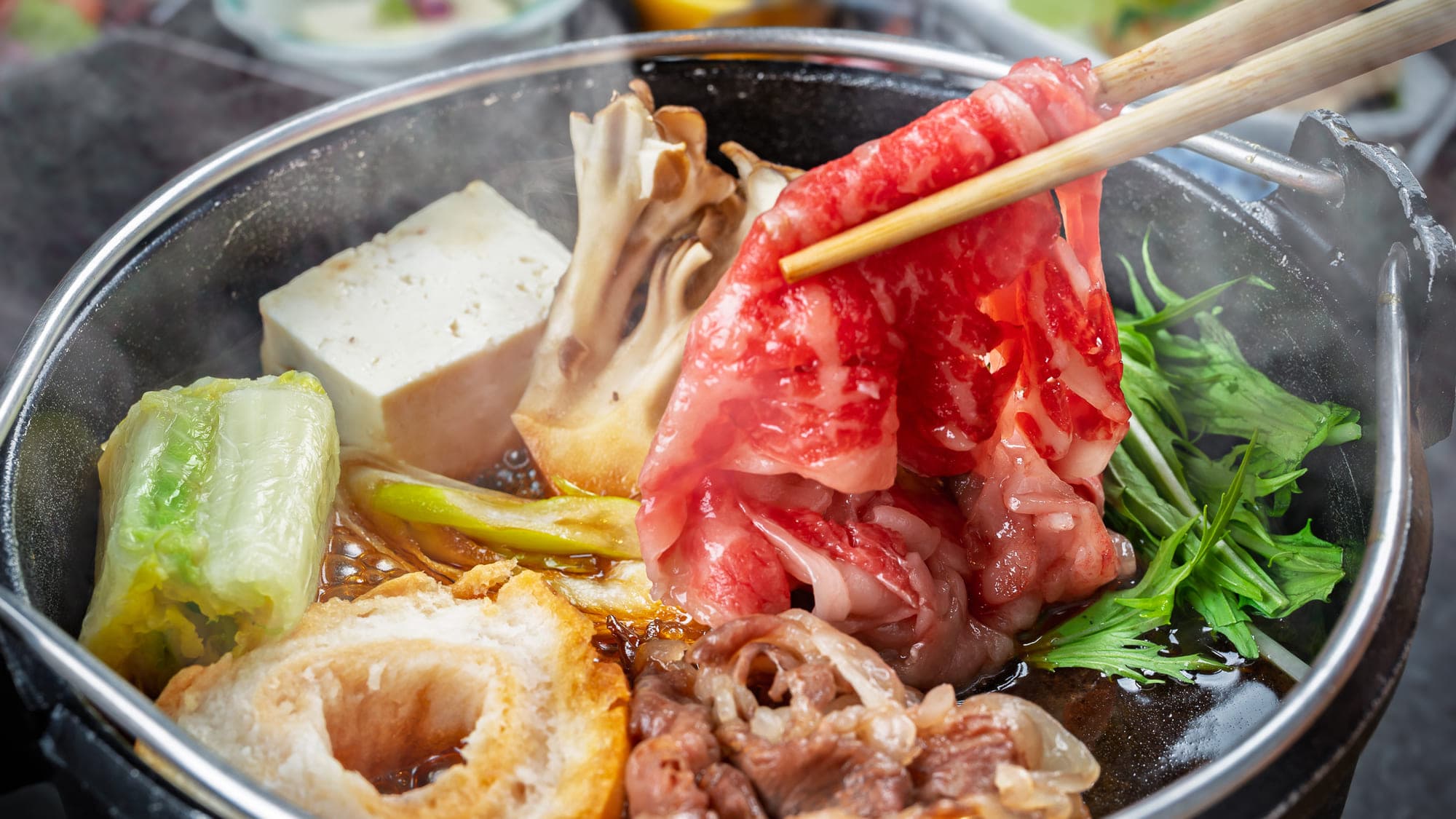 熟成上州牛をすき焼きでお楽しみください