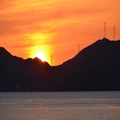 サンホテルやまねからの夕日（５月）