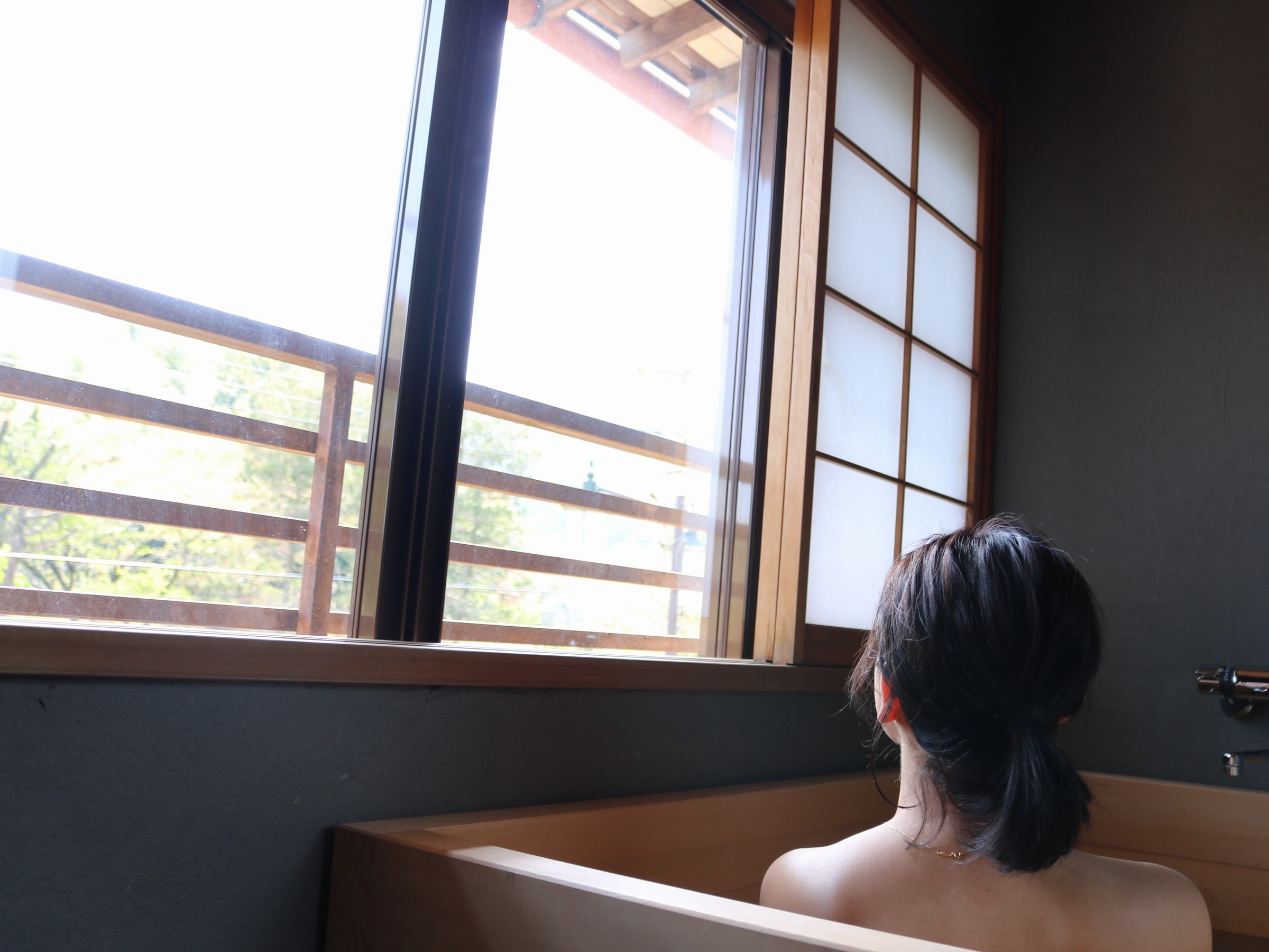 半露天風呂付客室　お風呂