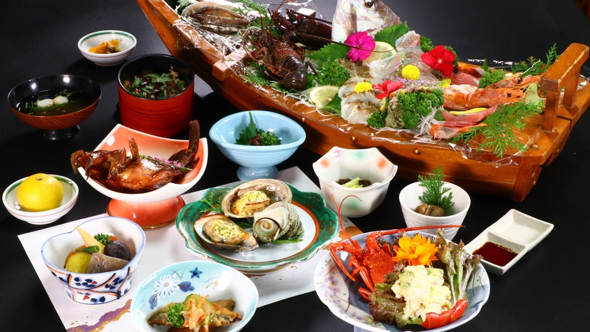 【わんちゃんと旅行！】スタンダード◆極上の宴◆伊勢海老×アワビ×鯛活造り×カキ飯