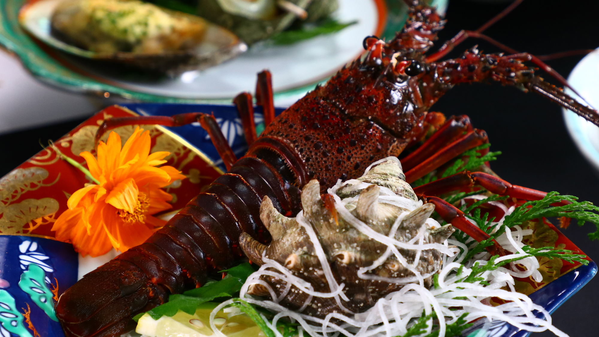 夕食一例◆伊勢海老のお造り*