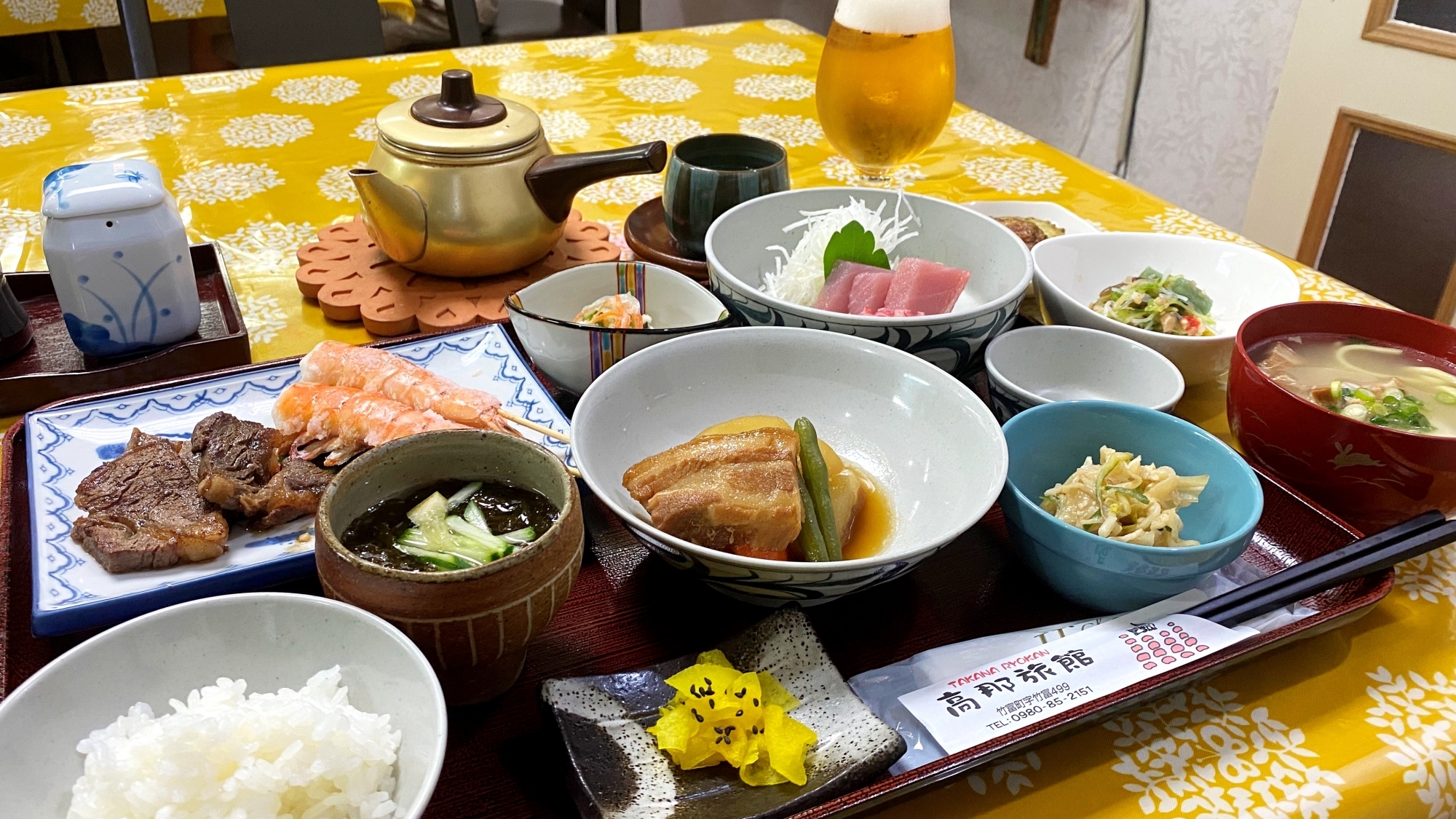 *【夕食一例】彩り豊かで品数豊富な夕食はボリュームたっぷりと大好評なんです♪