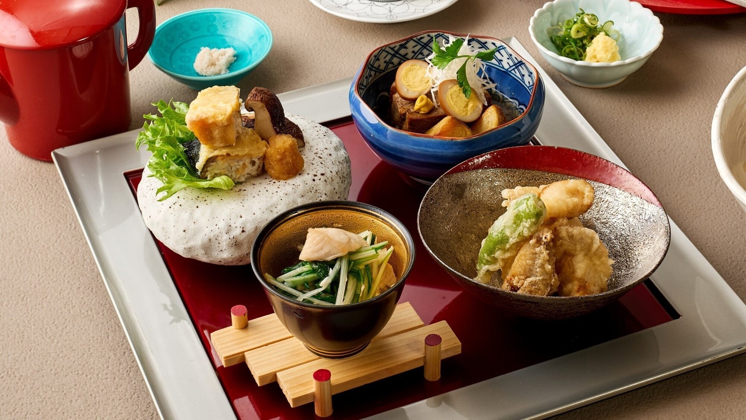 【京の味を気軽に味わう】京都と言えば！豆腐料理を季節のおばんざいと楽しむ〜琴《2食付き》
