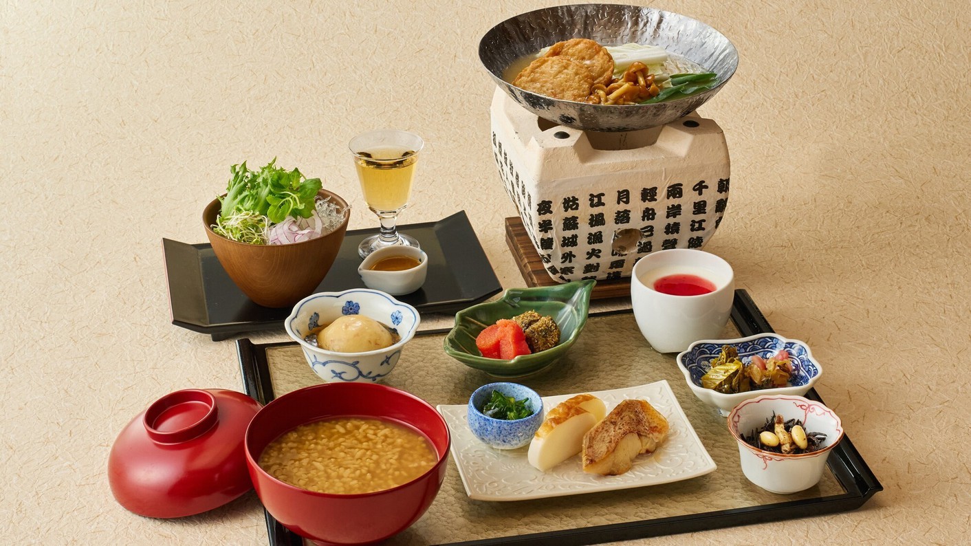 選べるご飯（茶粥）と相性抜群なご飯のお供を添えた京朝食（2025年9月11日～12月15日）