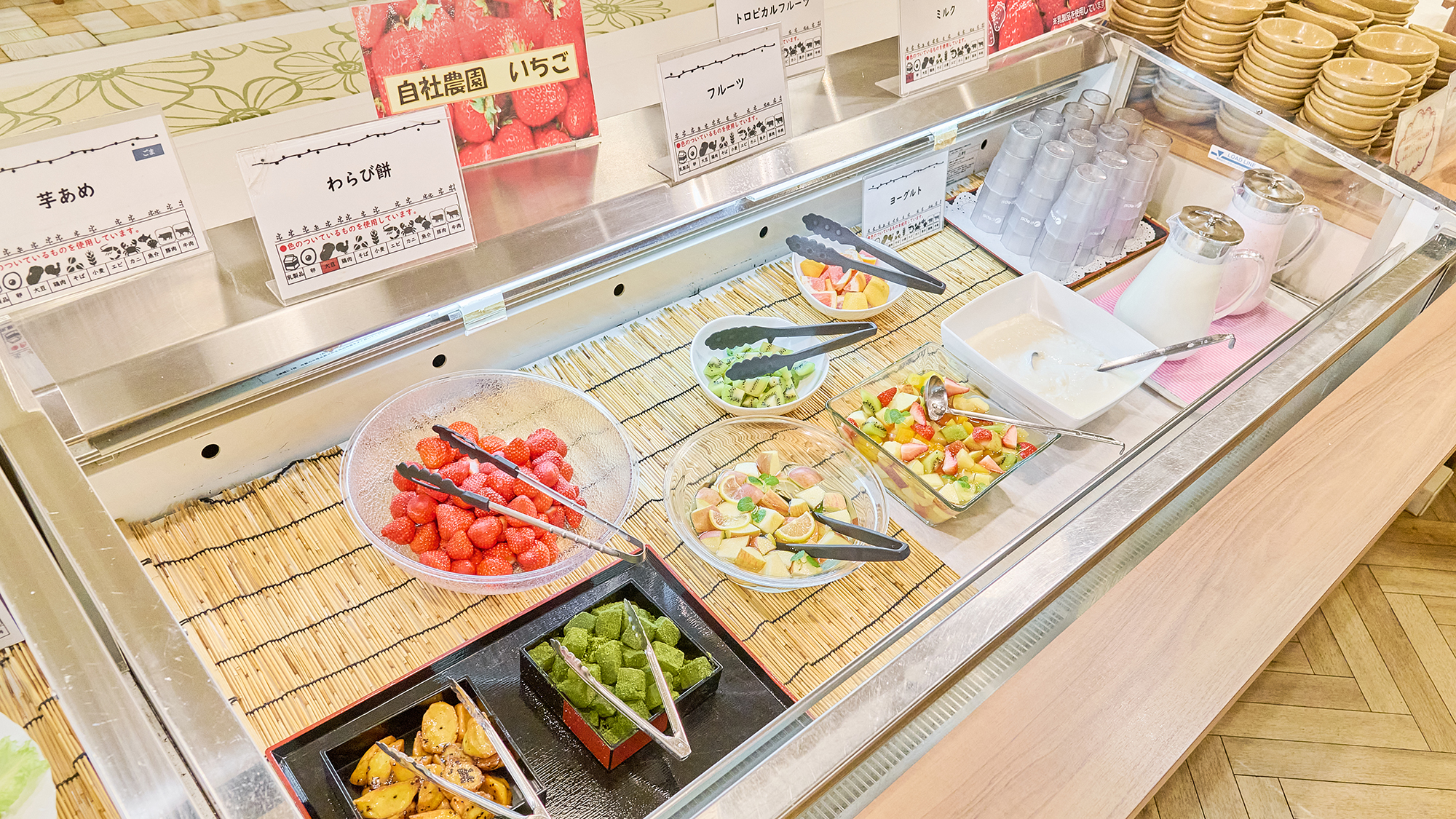【バイキング】朝から栄養たっぷりの朝食メニュー 。朝食料理一例