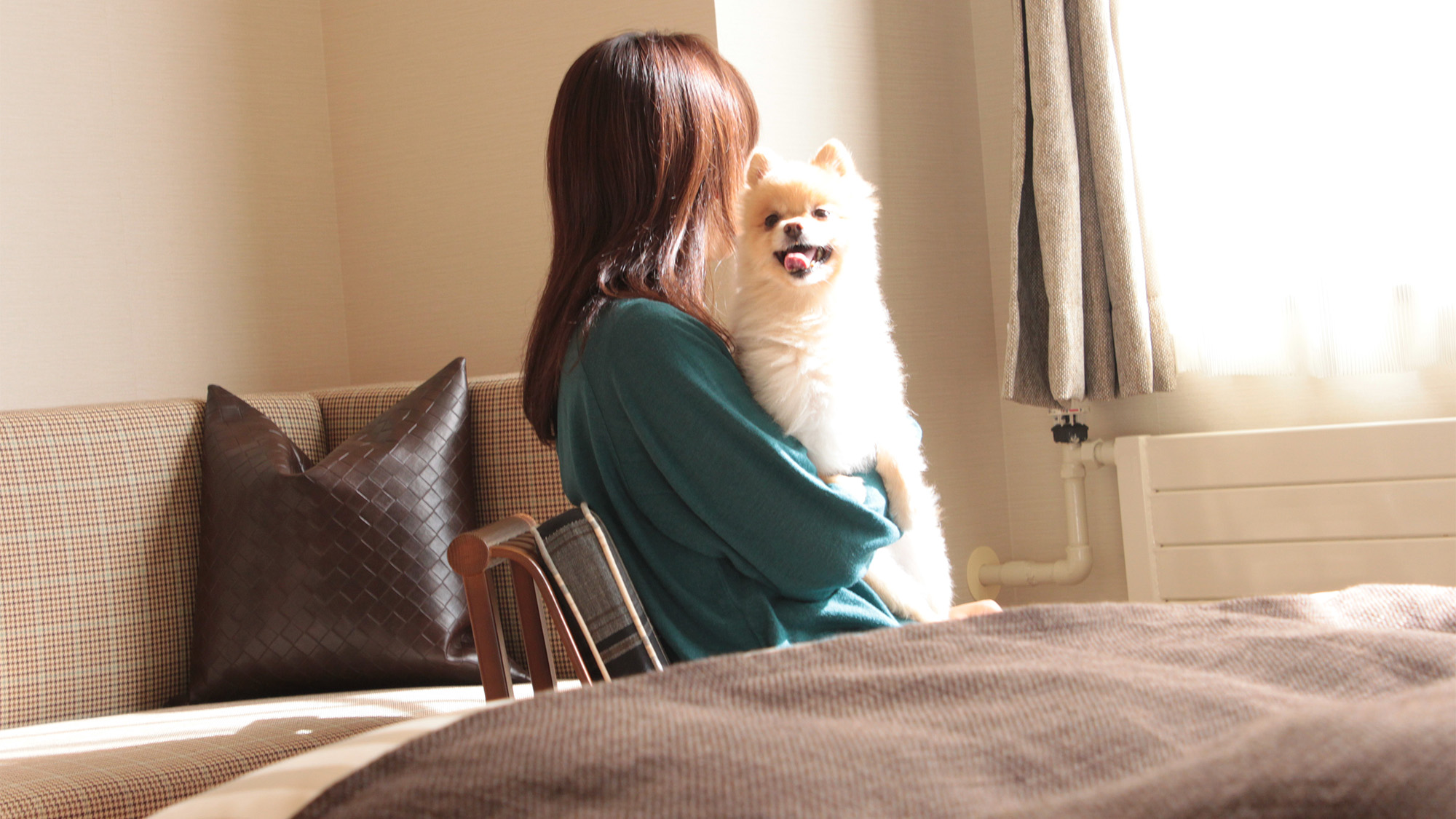 ▼わんちゃんと一緒プラン