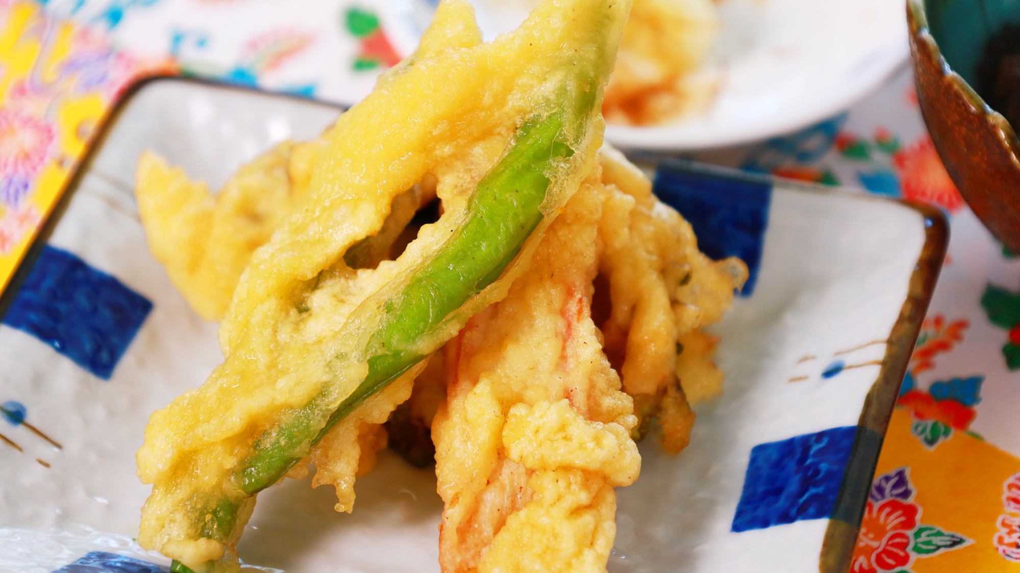 【夕食】 旬菜天ぷら（その日美味しいものを揚げちゃう）
