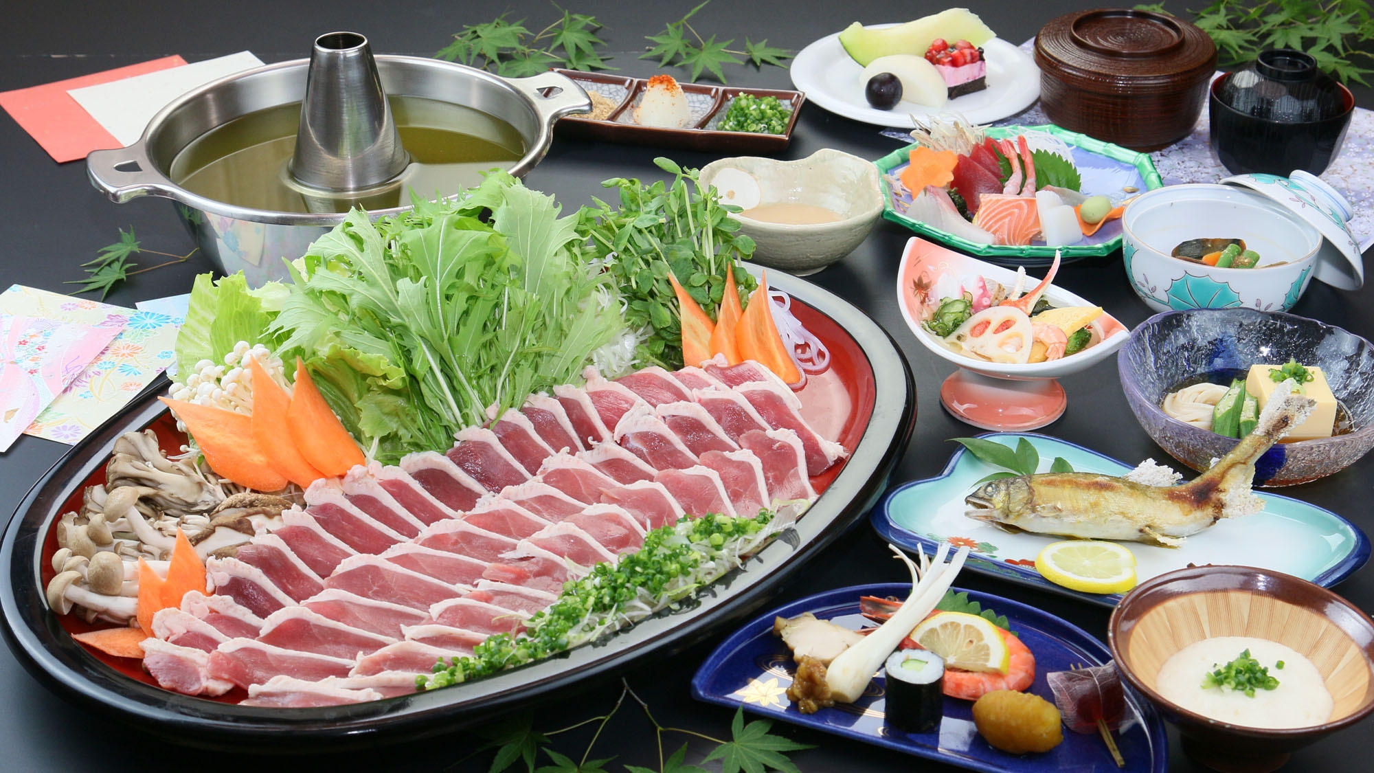 ★翆月★【鴨×お茶しゃぶしゃぶ】お部屋食★ヘルシーな鴨をお茶しゃぶしゃぶで満喫♪