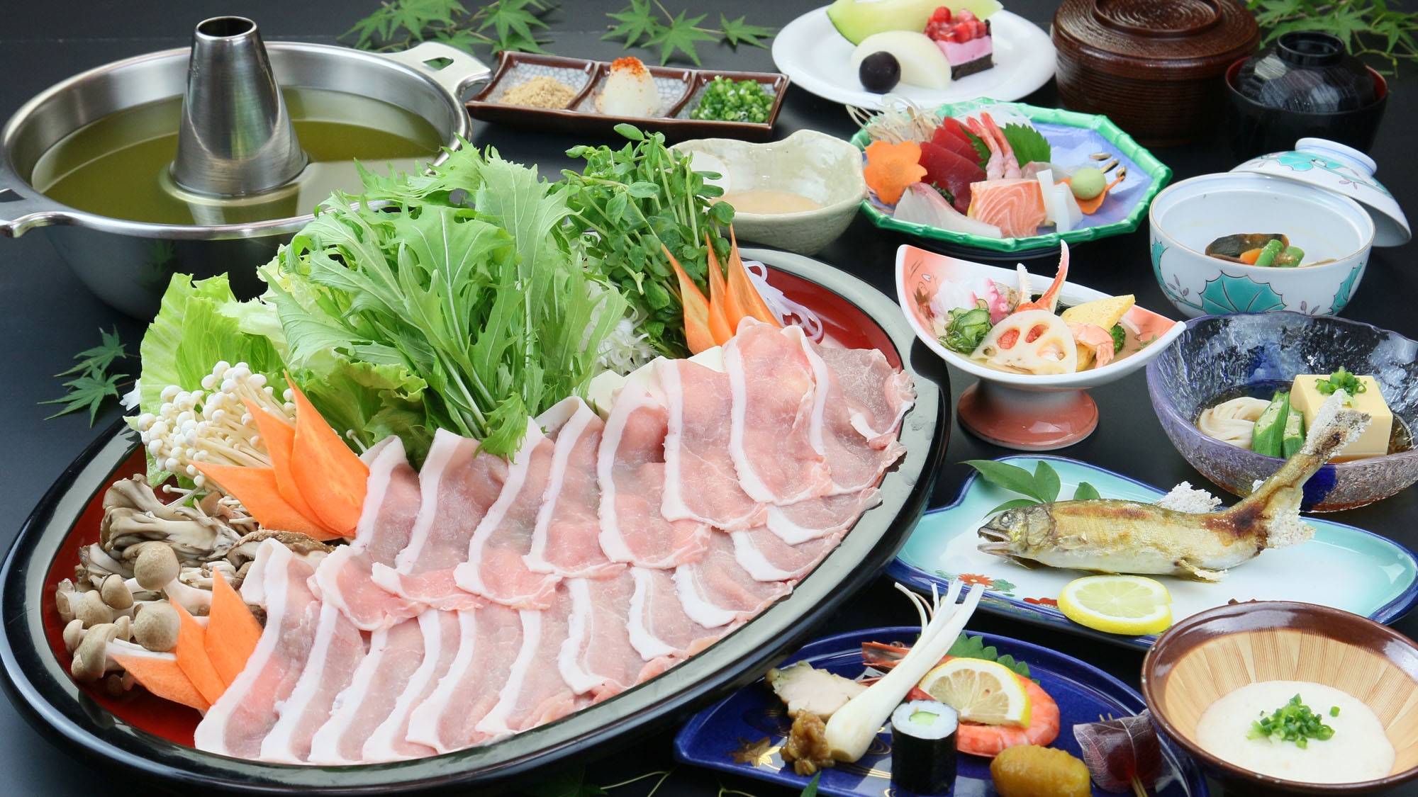 ★翆月★【国産ブランド豚×お茶しゃぶしゃぶ】お部屋食★たまおこすお茶しゃぶしゃぶプラン