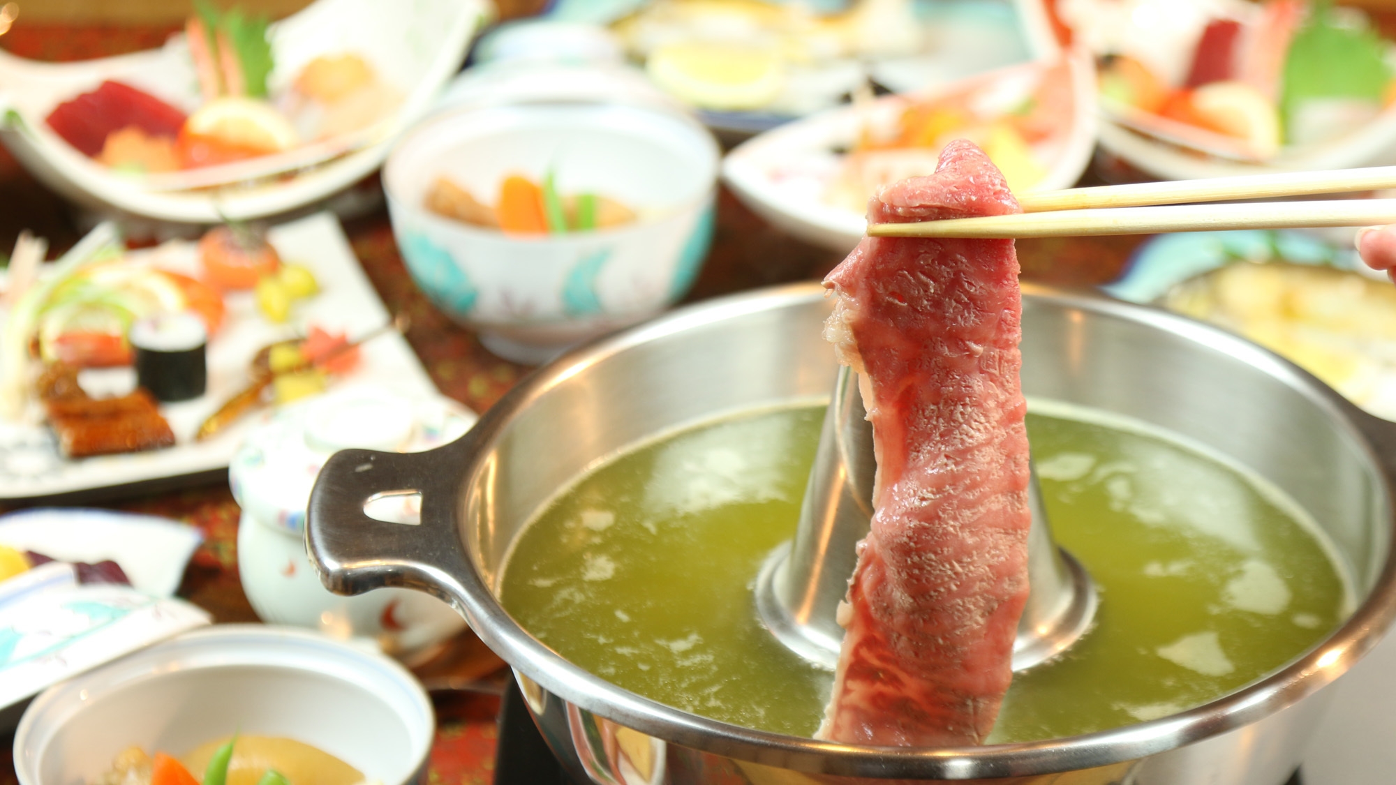 ★翆月★【国産黒毛和牛×お茶しゃぶしゃぶ】お部屋食★たまおこすお茶しゃぶしゃぶプラン