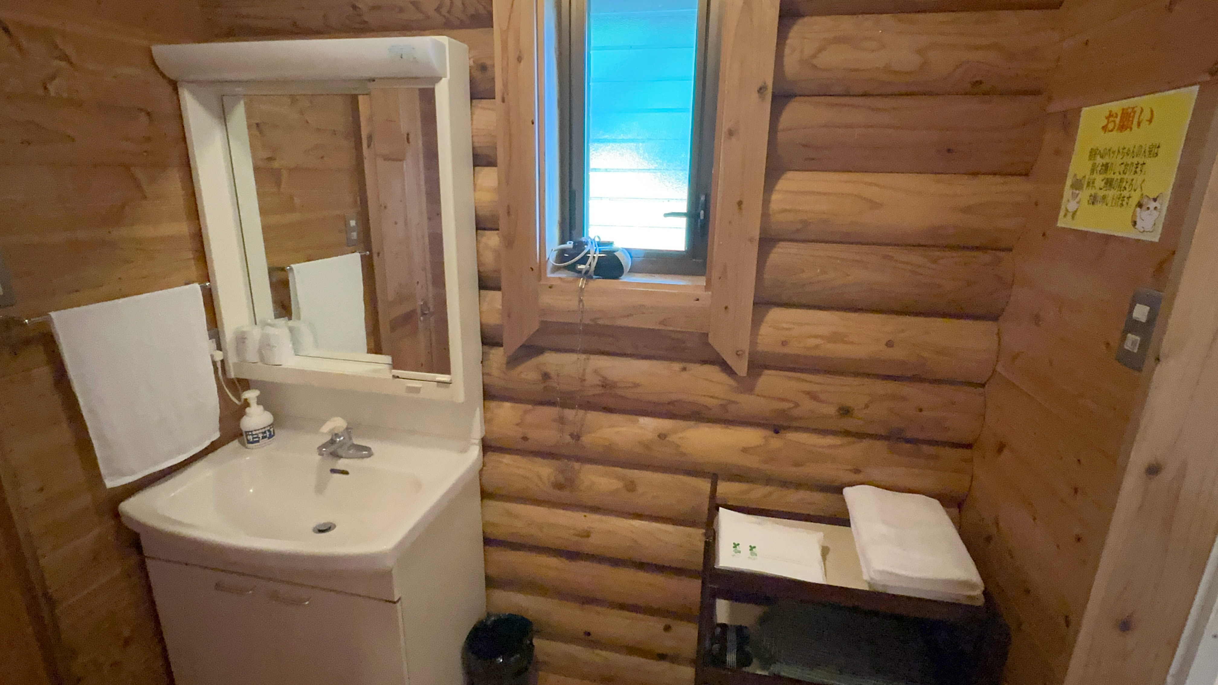 ロッジ：洗面所