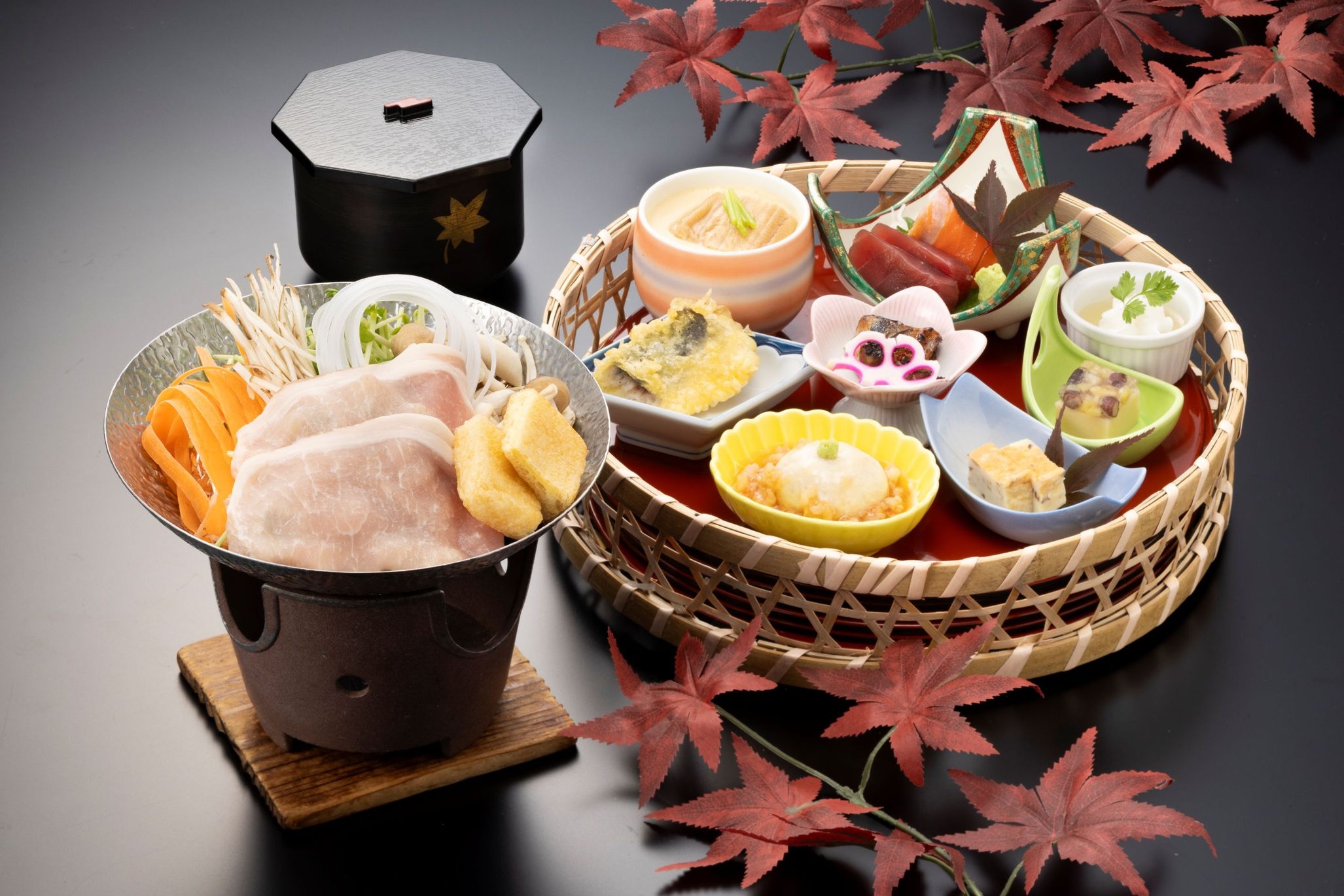 【平日限定】1日5組 籠いっぱいの彩り〈四季花膳プラン〉