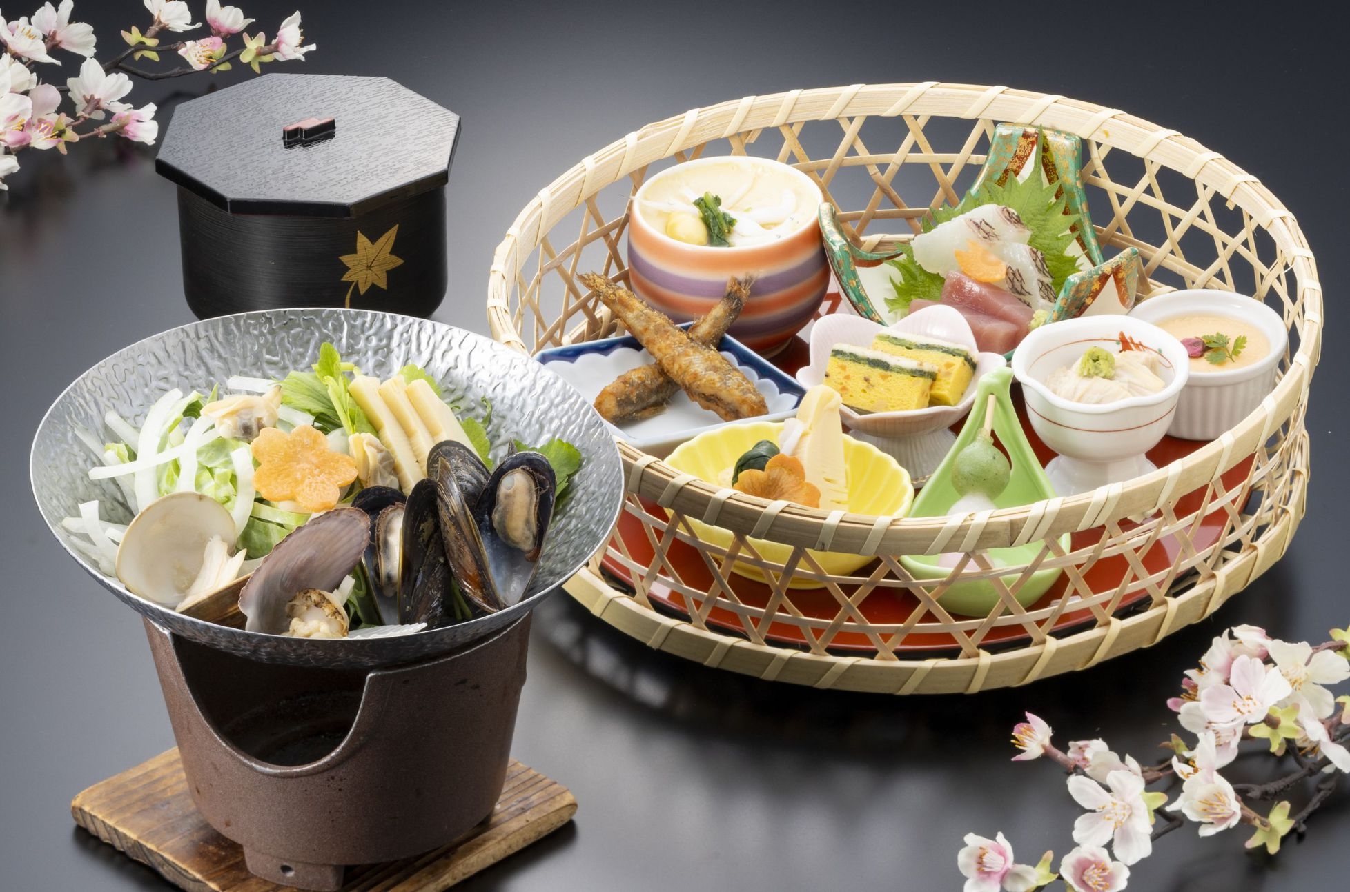 【平日限定】1日5組 籠いっぱいの彩り〈四季花膳プラン〉