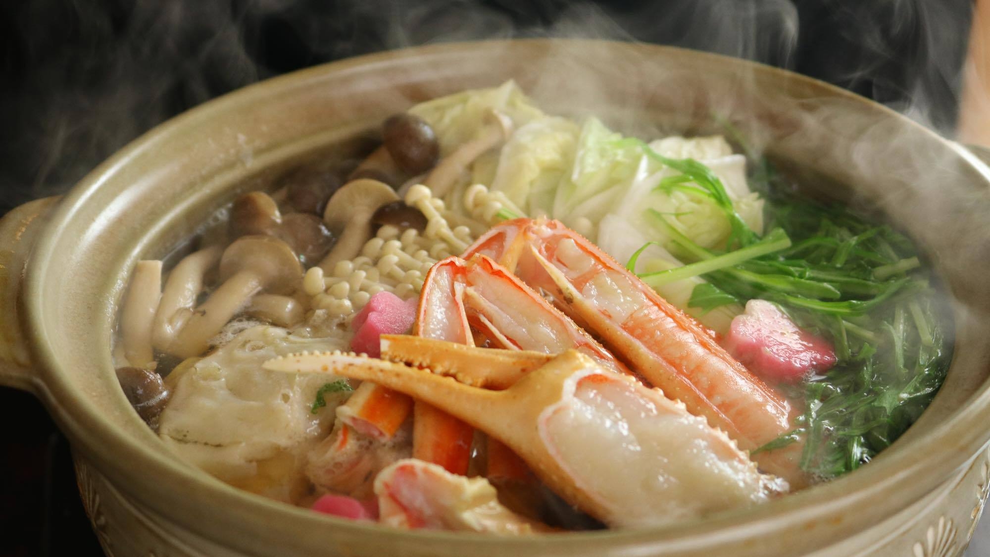 板長特選ズワイガニ 2.0杯｜カニフルコース｜全室オーシャンビュー｜絶景サンデッキ付｜温泉宿