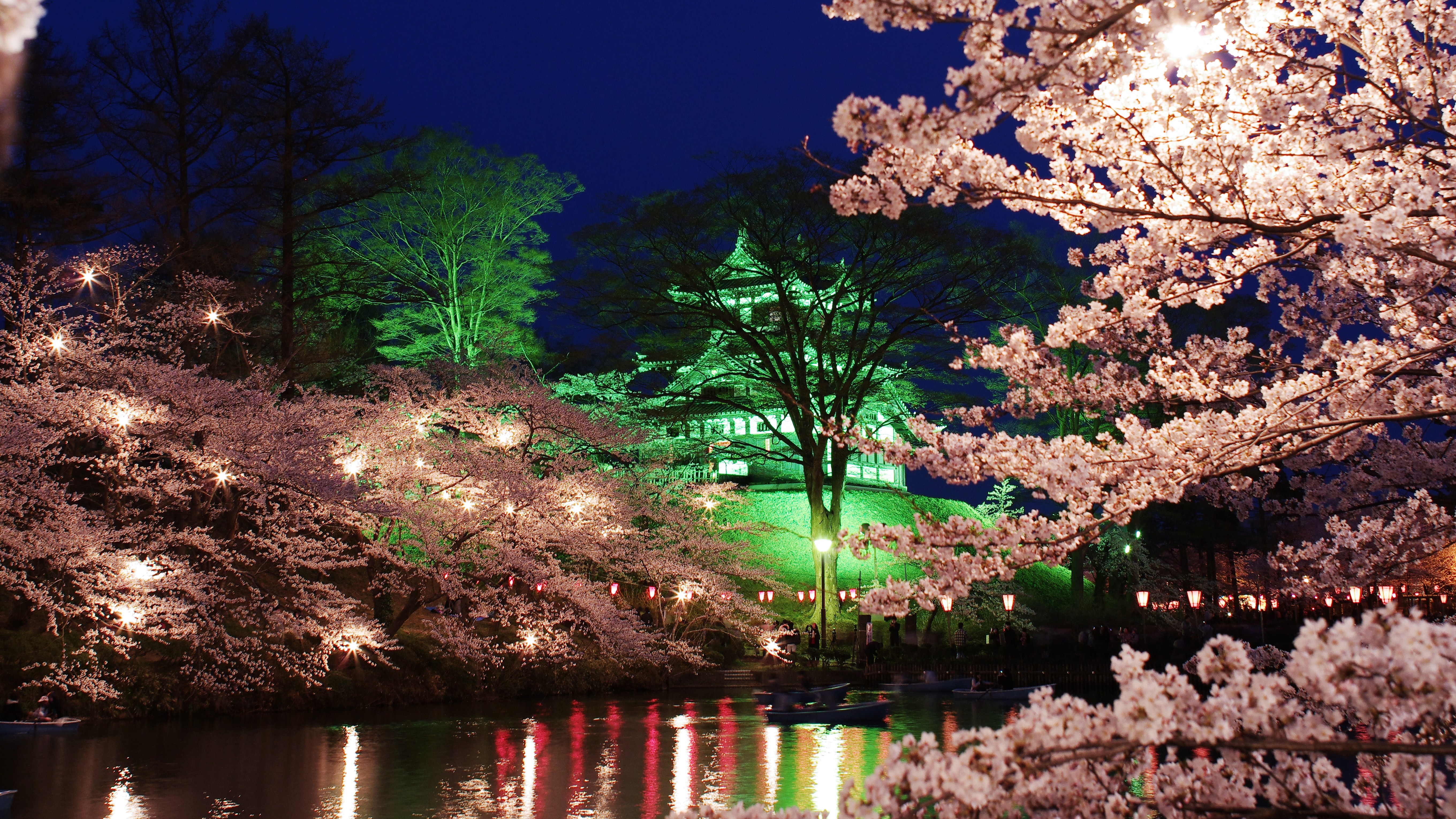 高田城址公園観桜会_ライトアップ