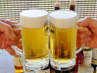 90分飲み放題もあります♪まずはビールで乾杯♪