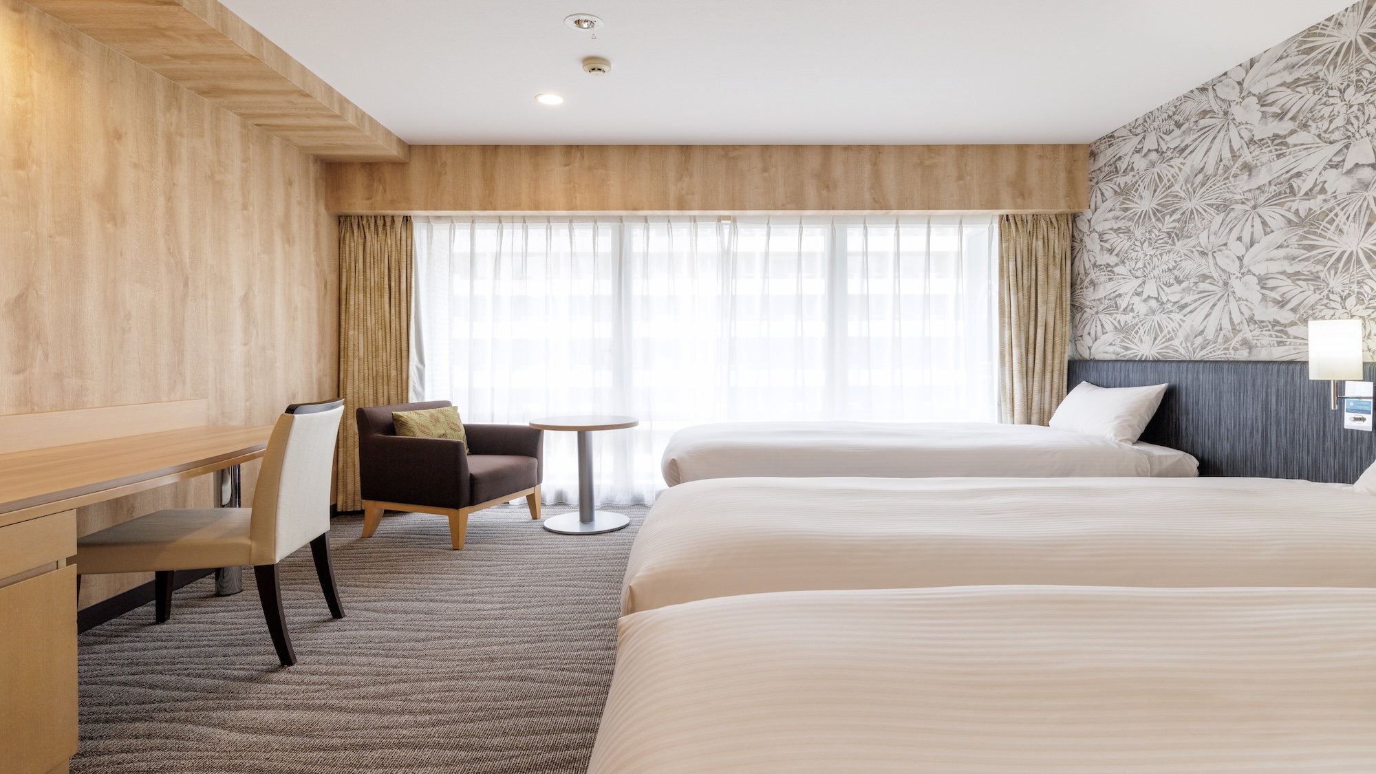 トリプルルーム25.4㎡（ベッド幅90㎝&times;3台）